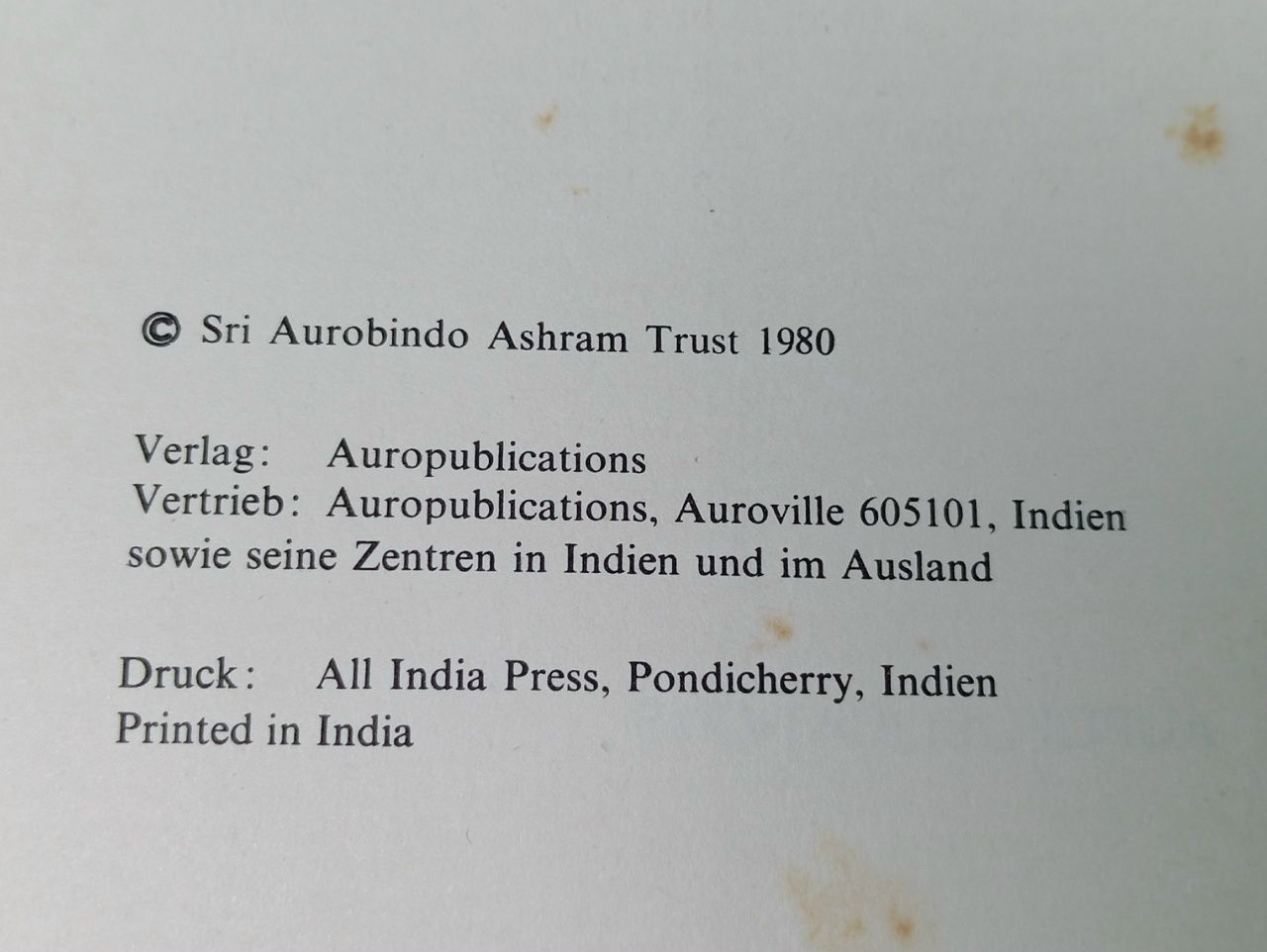 Sri Aurobindo Die spаten Sonette