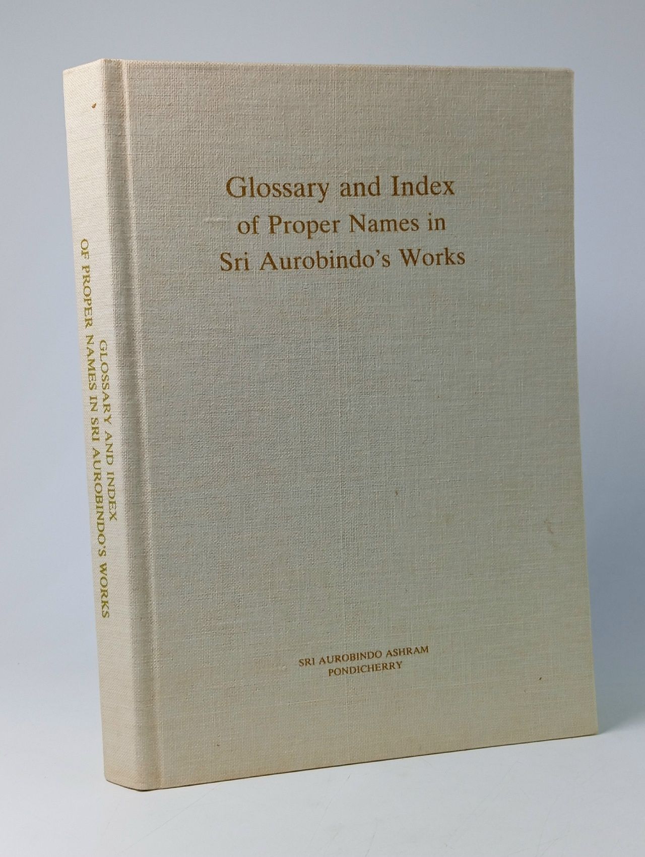 Обложка: Glossary and Index of Proper Names in Sri Aurobindo's Works
