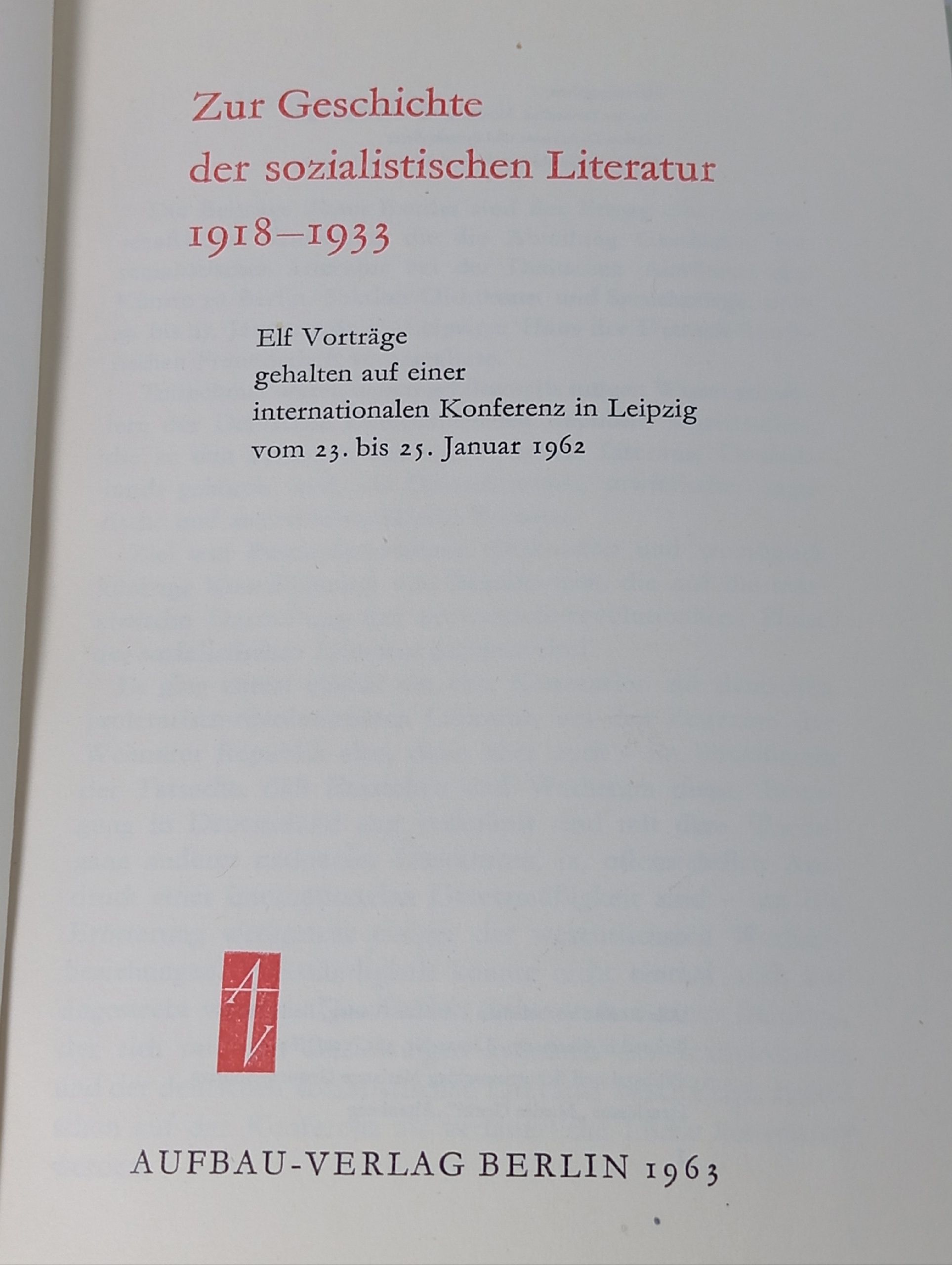 zur Geschichte der sozialistischen Literatur