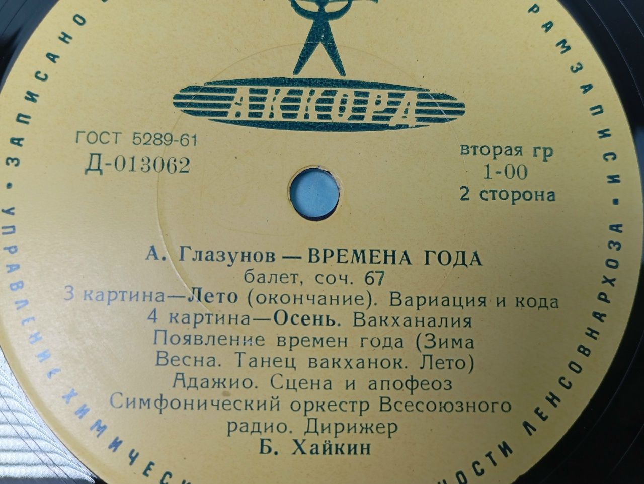 А. ГЛАЗУНОВ Времена года: балет, соч. 67