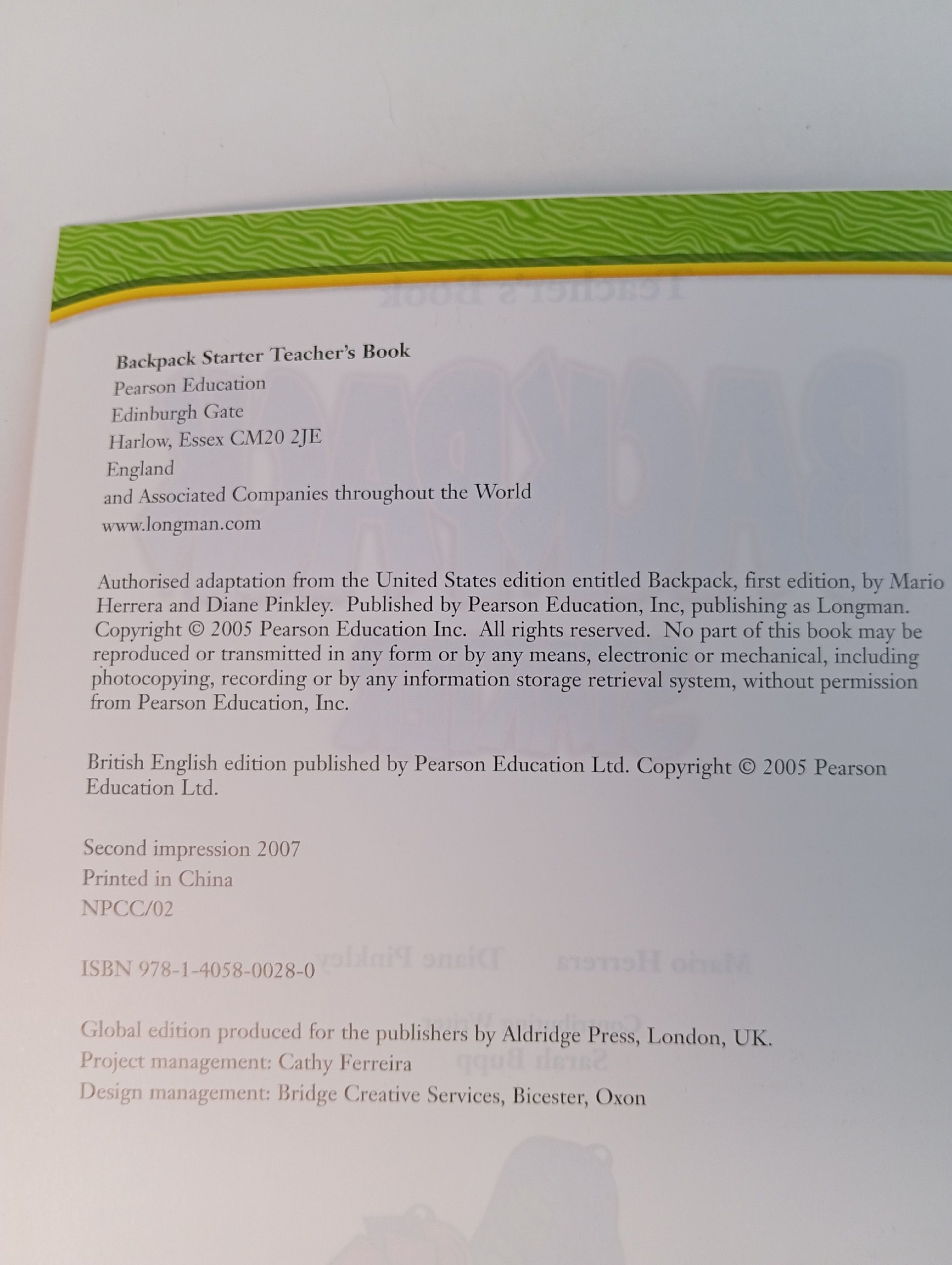 Backpack Starter КНИГА ДЛЯ УЧИТЕЛЯ Teacher's Book