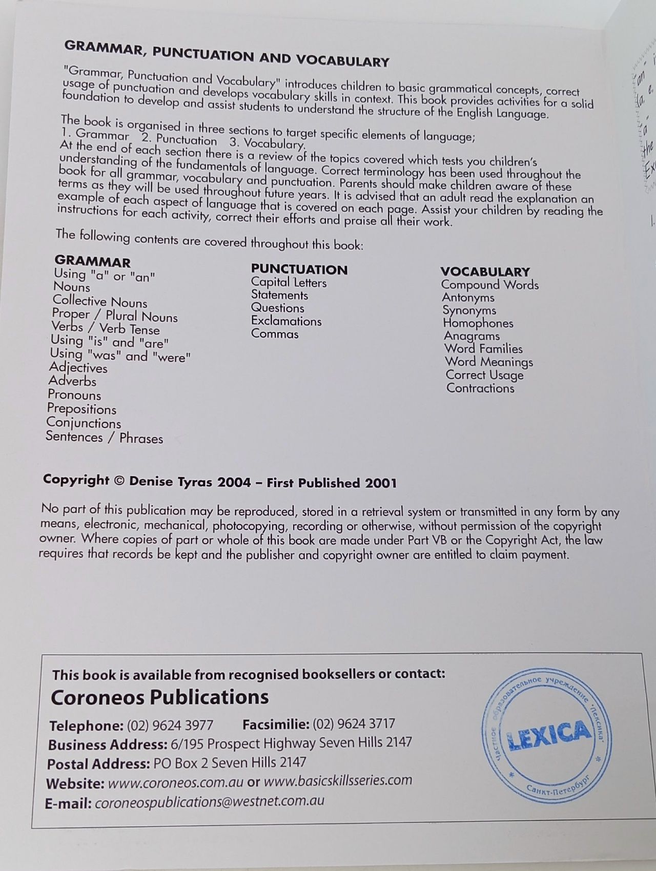 Grammar, Punctuation and Vocabulary