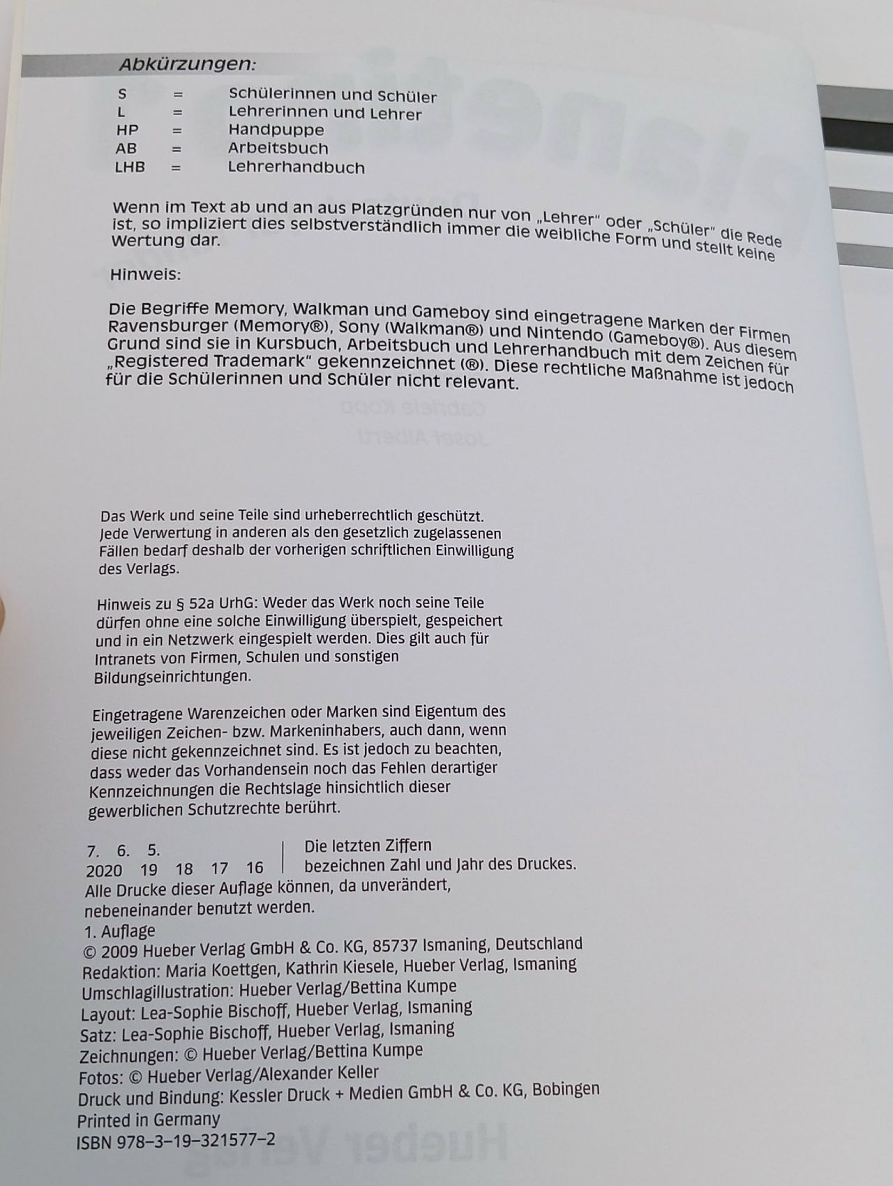 Planetino 1, Lehrerhandbuch