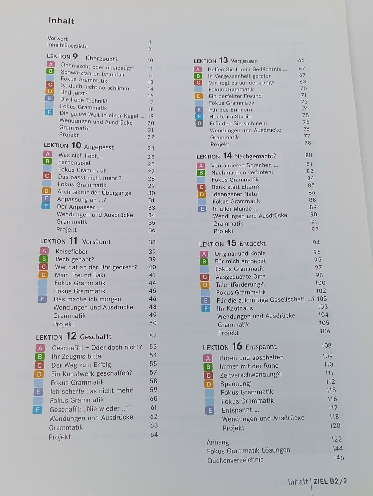 Ziel B2, Band 2, Lektion 9-16 - Kursbuch