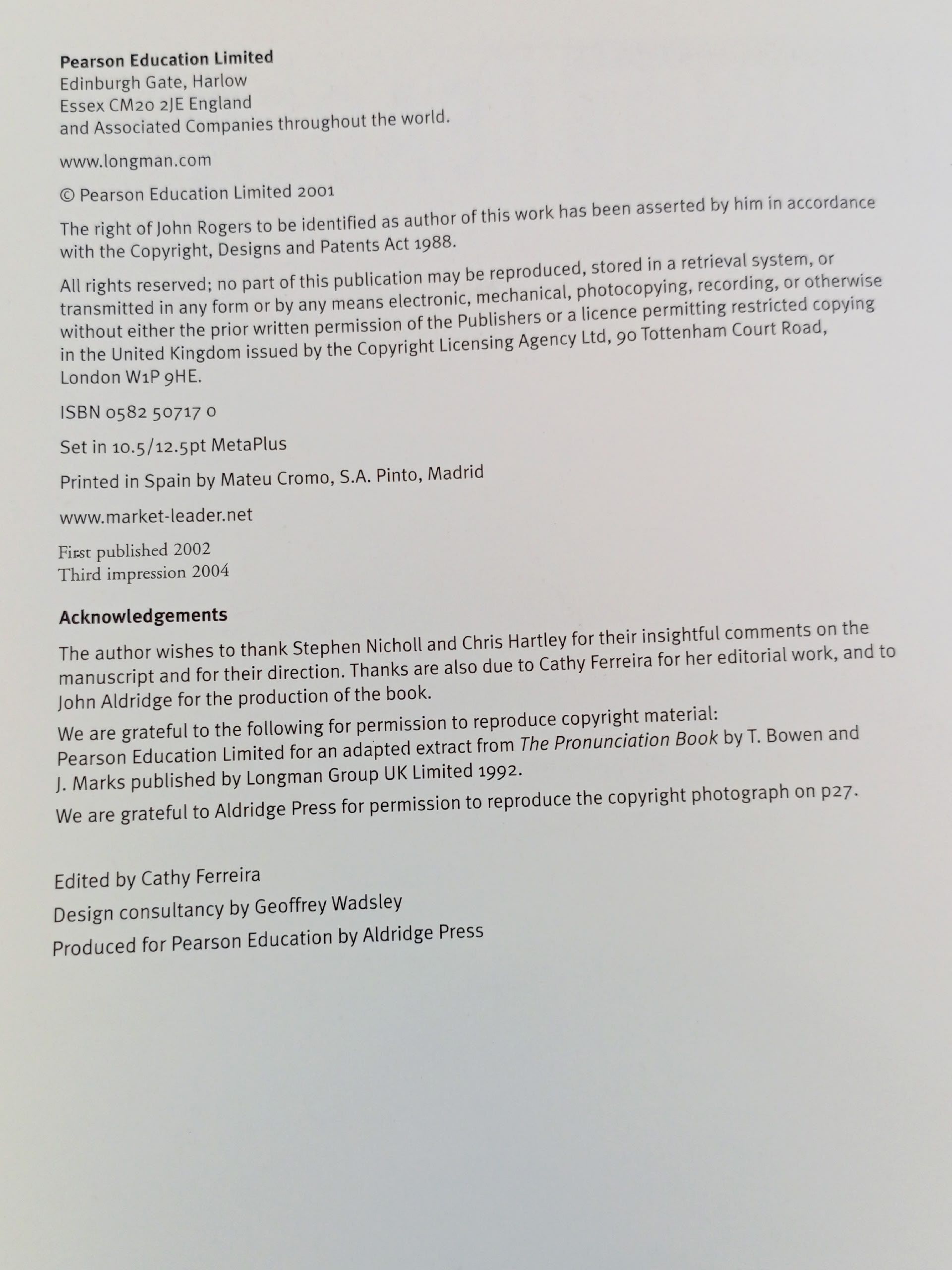 Market Leader. Pre-Intermediate Business English Rogers John