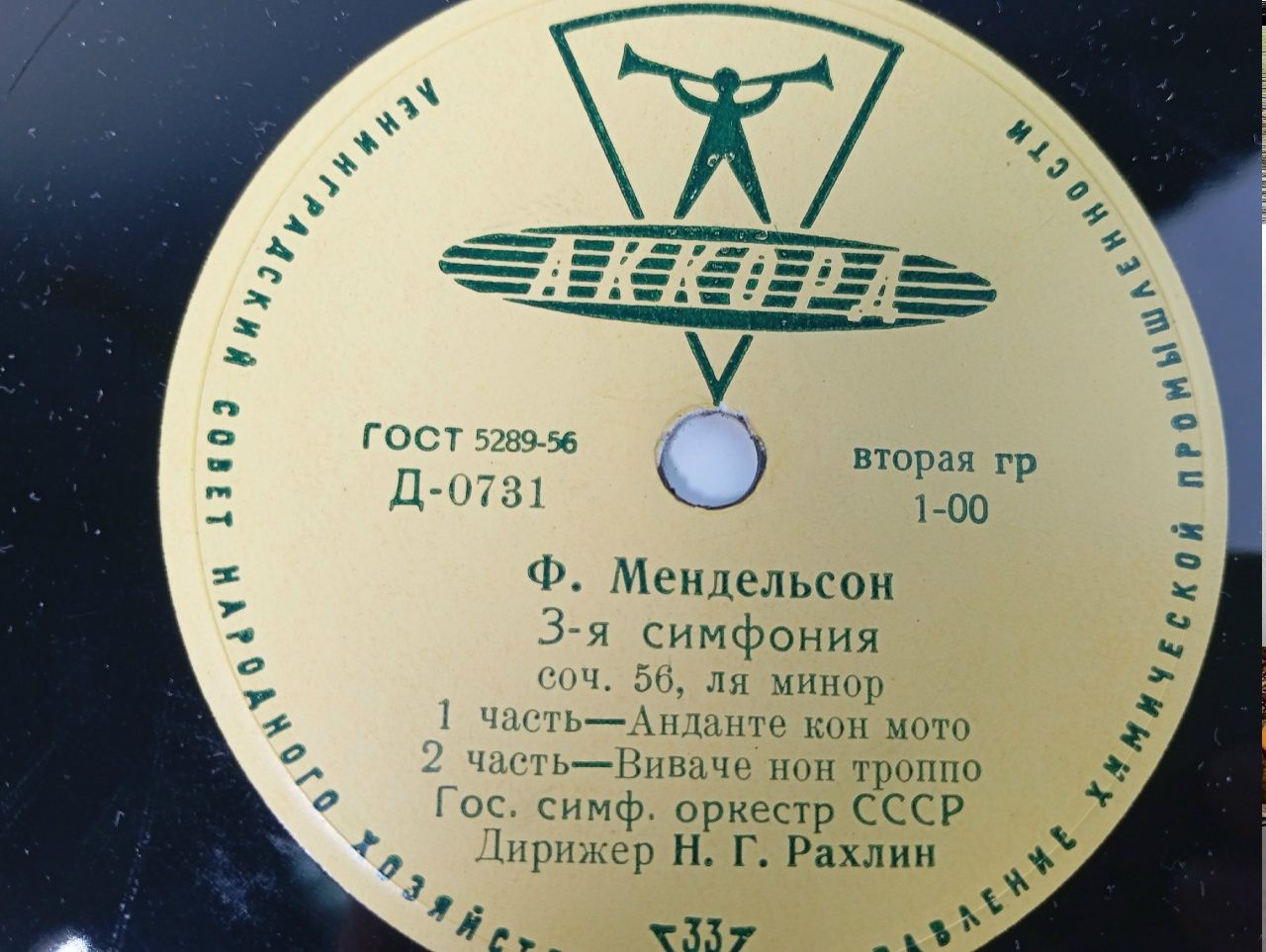 Виниловая пластинка Мендельсон-Бартольди - Симфония № 3