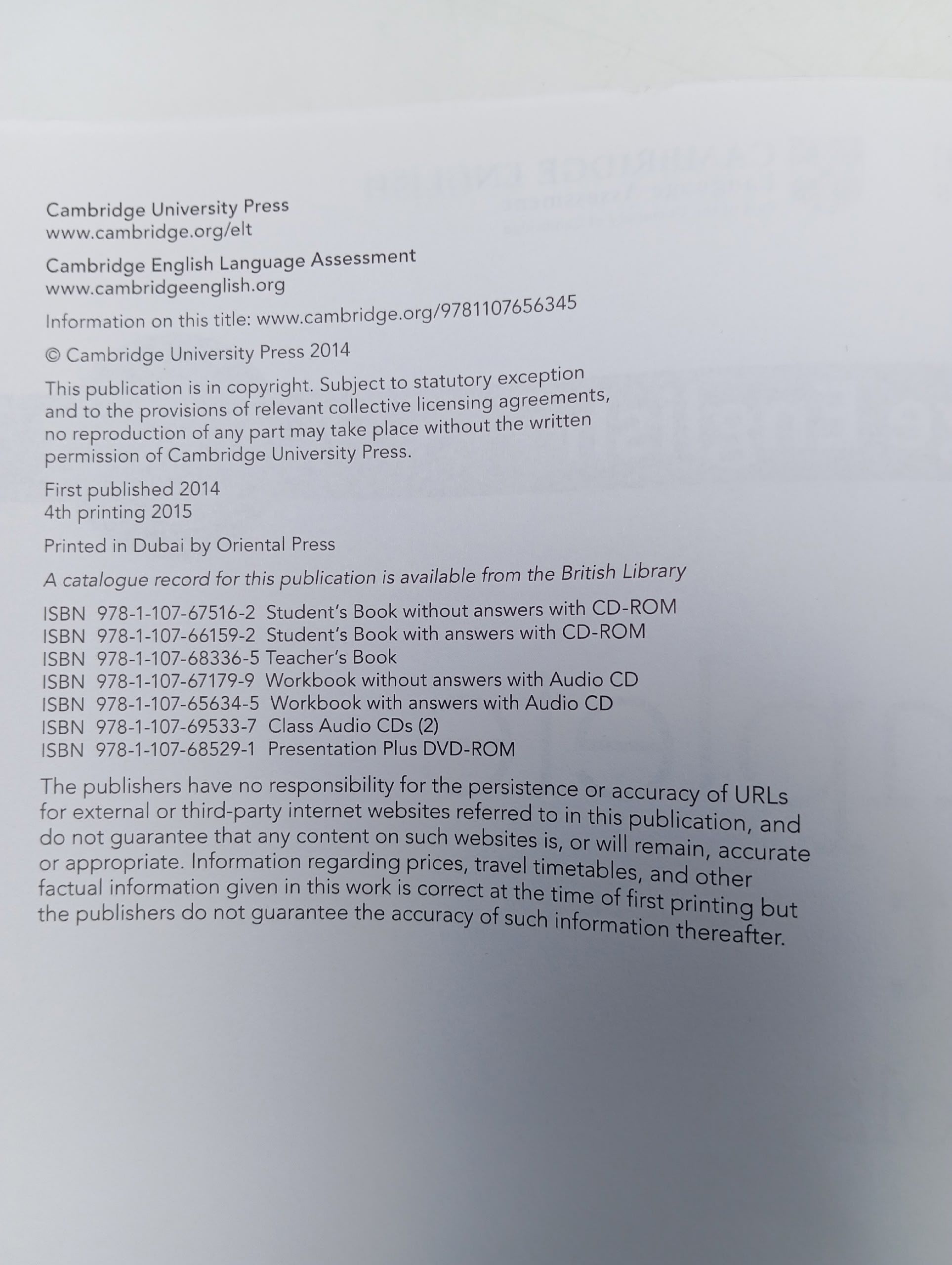 Complete First for Schools Workbook with Answers