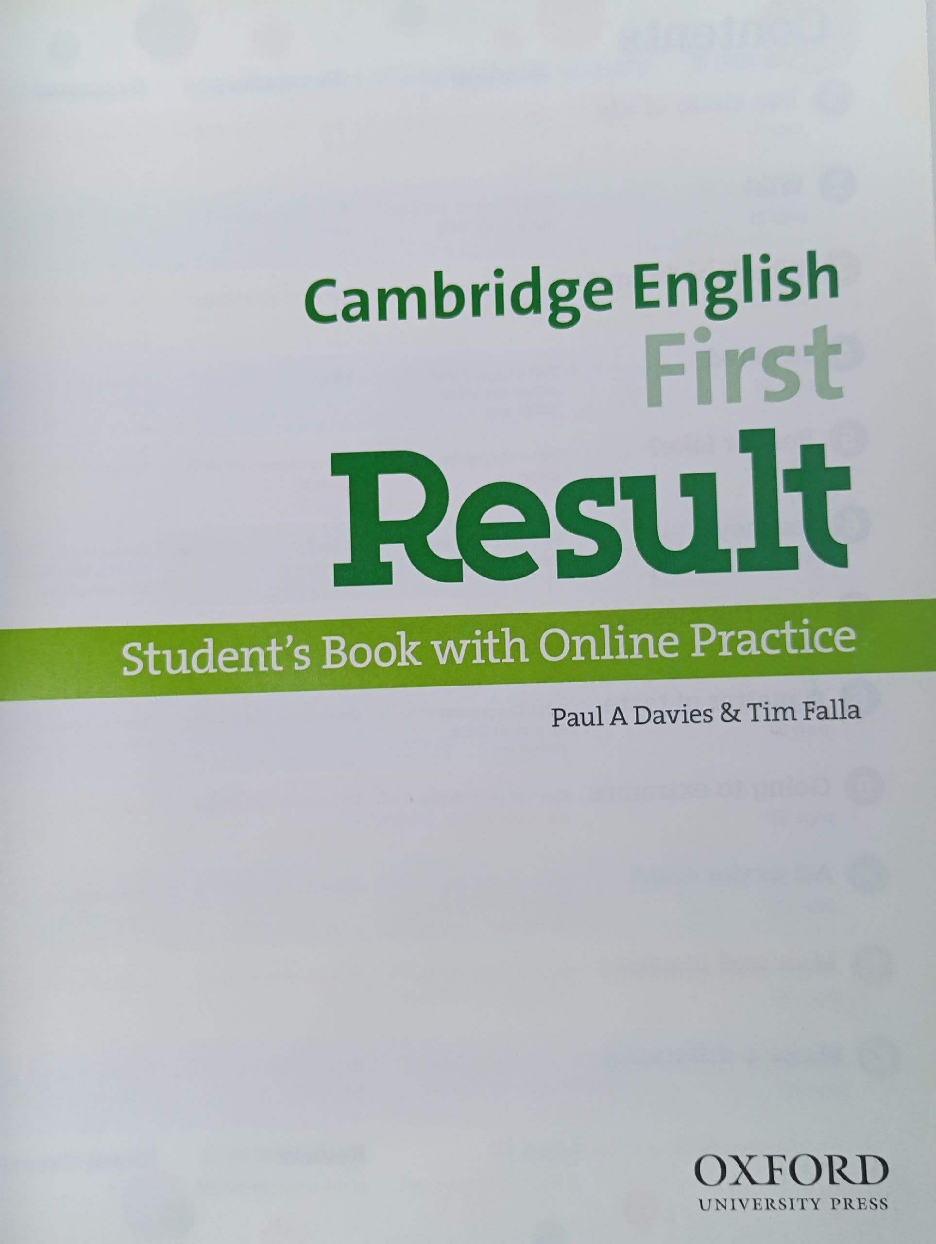 Cambridge English First: Result: Student's Book with Online Practice
