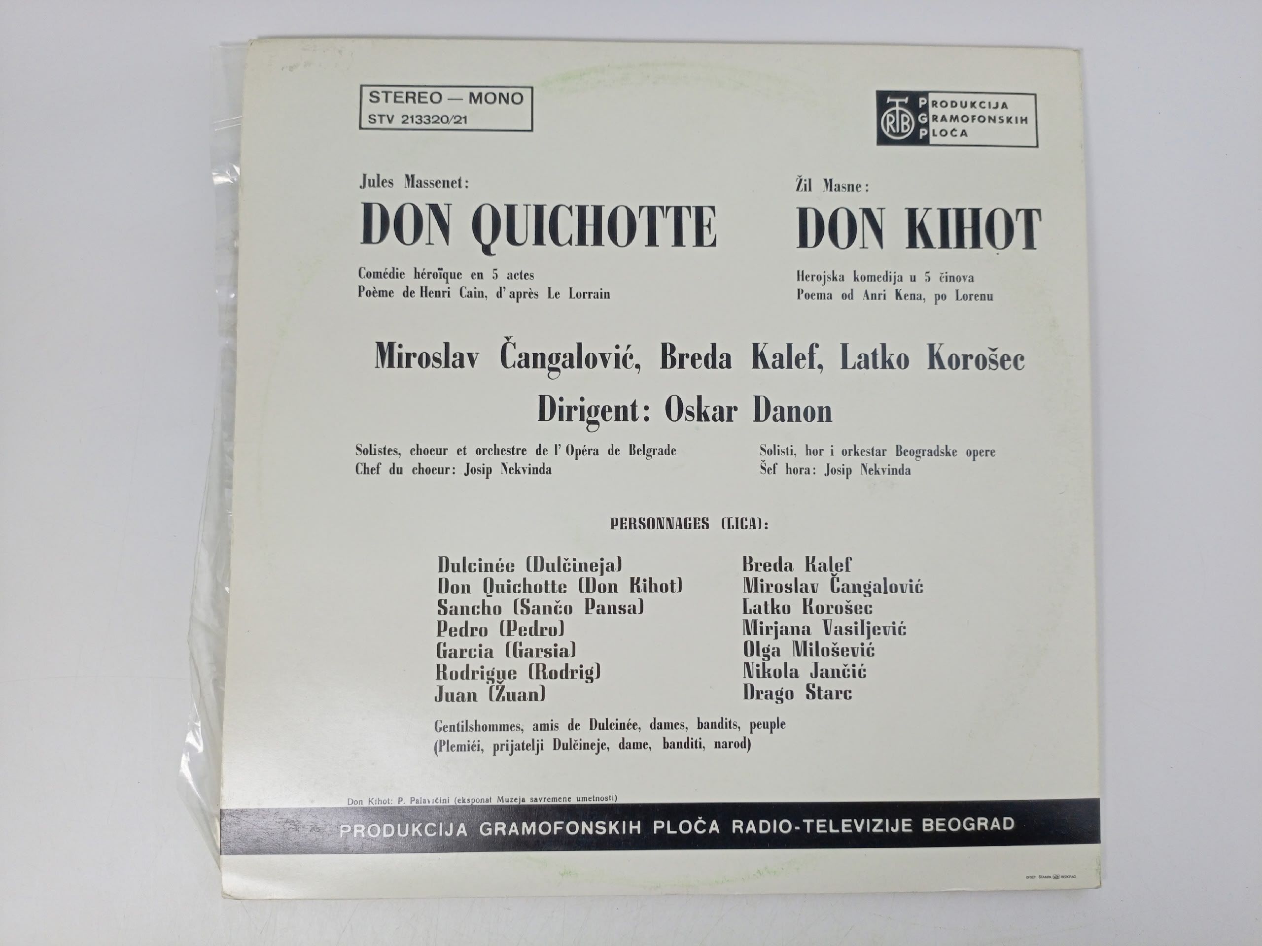 Виниловая пластинка Жюль Массне - Дон Кихотт