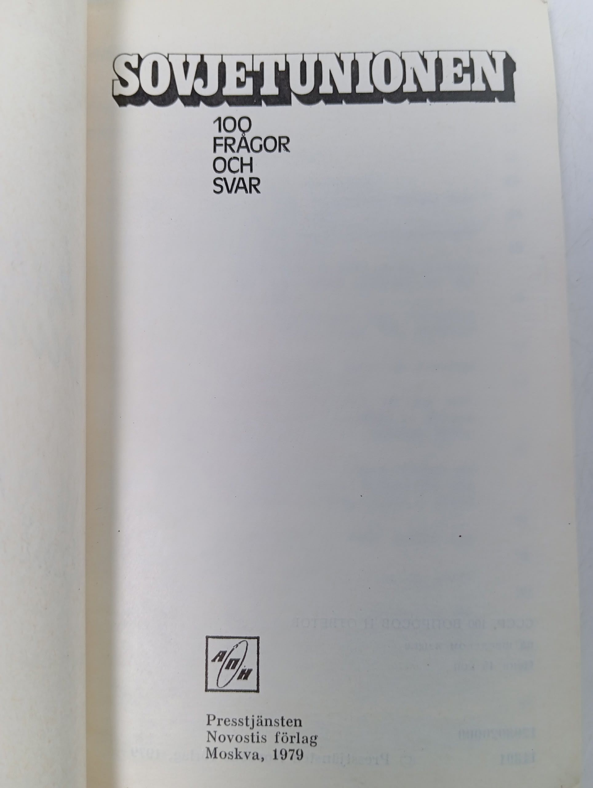 Sovjetunionen: 100 fr gor och svar
