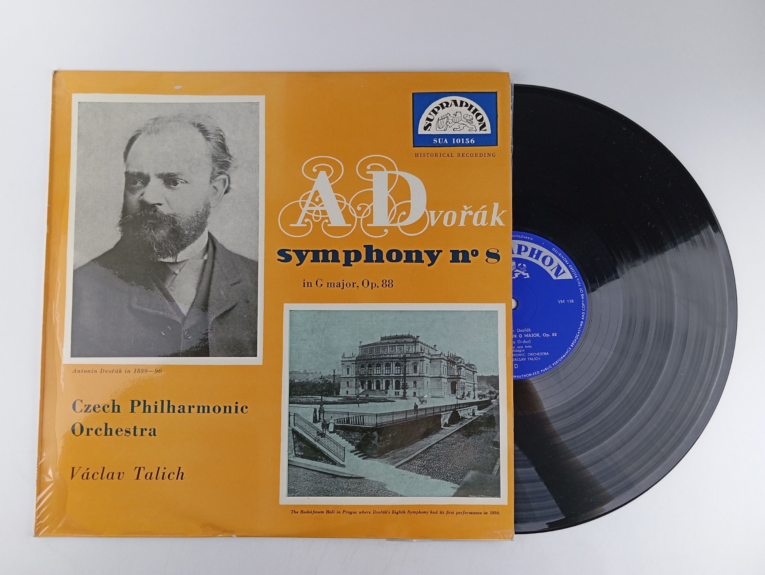 Обложка: A Dvorak, Czech Philharmonic Orchestra, Vaclav Talich - Symphony No. 8. Виниловая пластинка