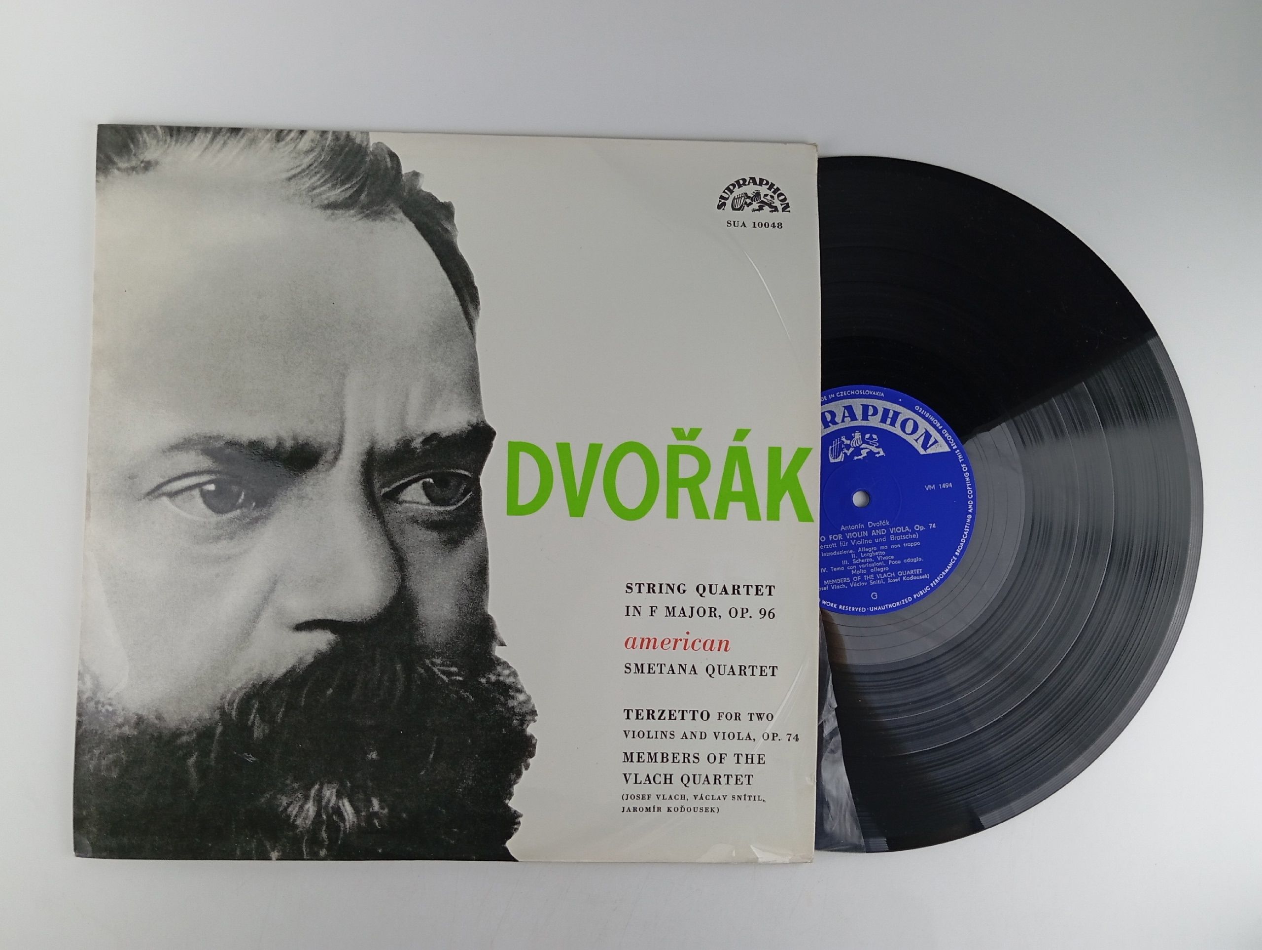 Обложка: Dvorak, Smetana Quartet. Виниловая пластинка