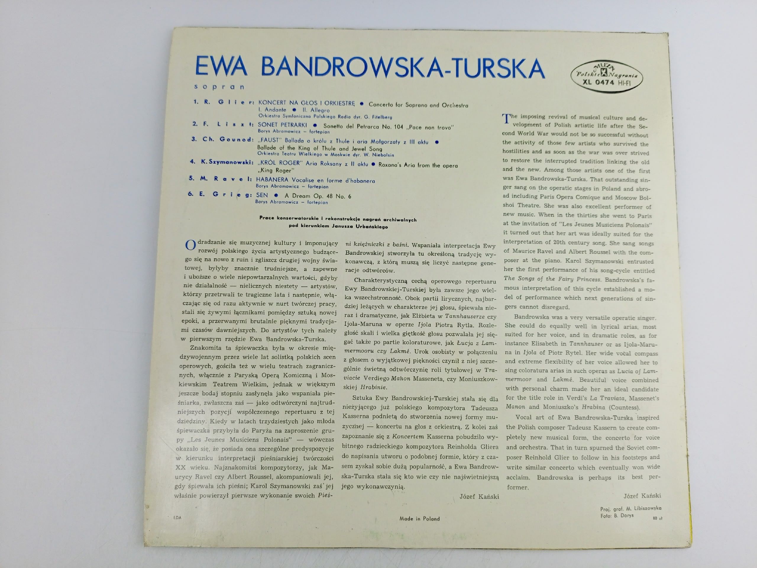 Виниловая пластинка Эва Бандровска-Турска
