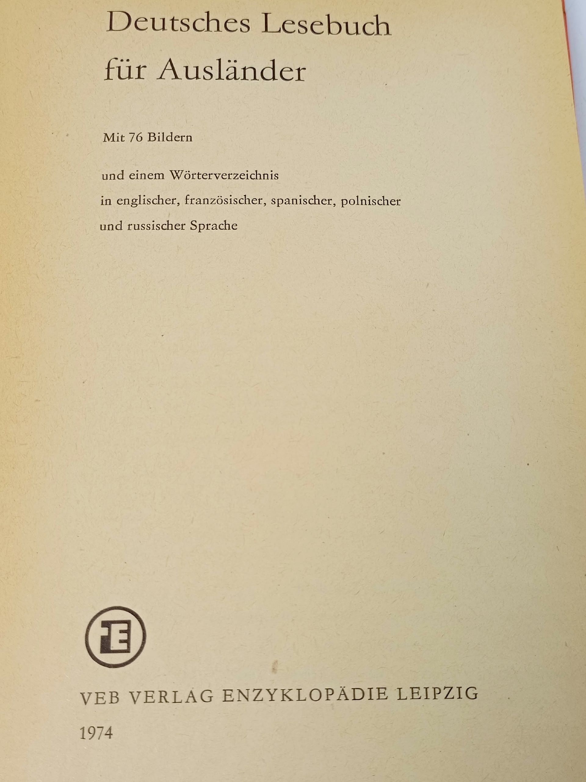 Deutsches. Lesebuch fur auslander. Немецкая книга для чтения для иностранцев