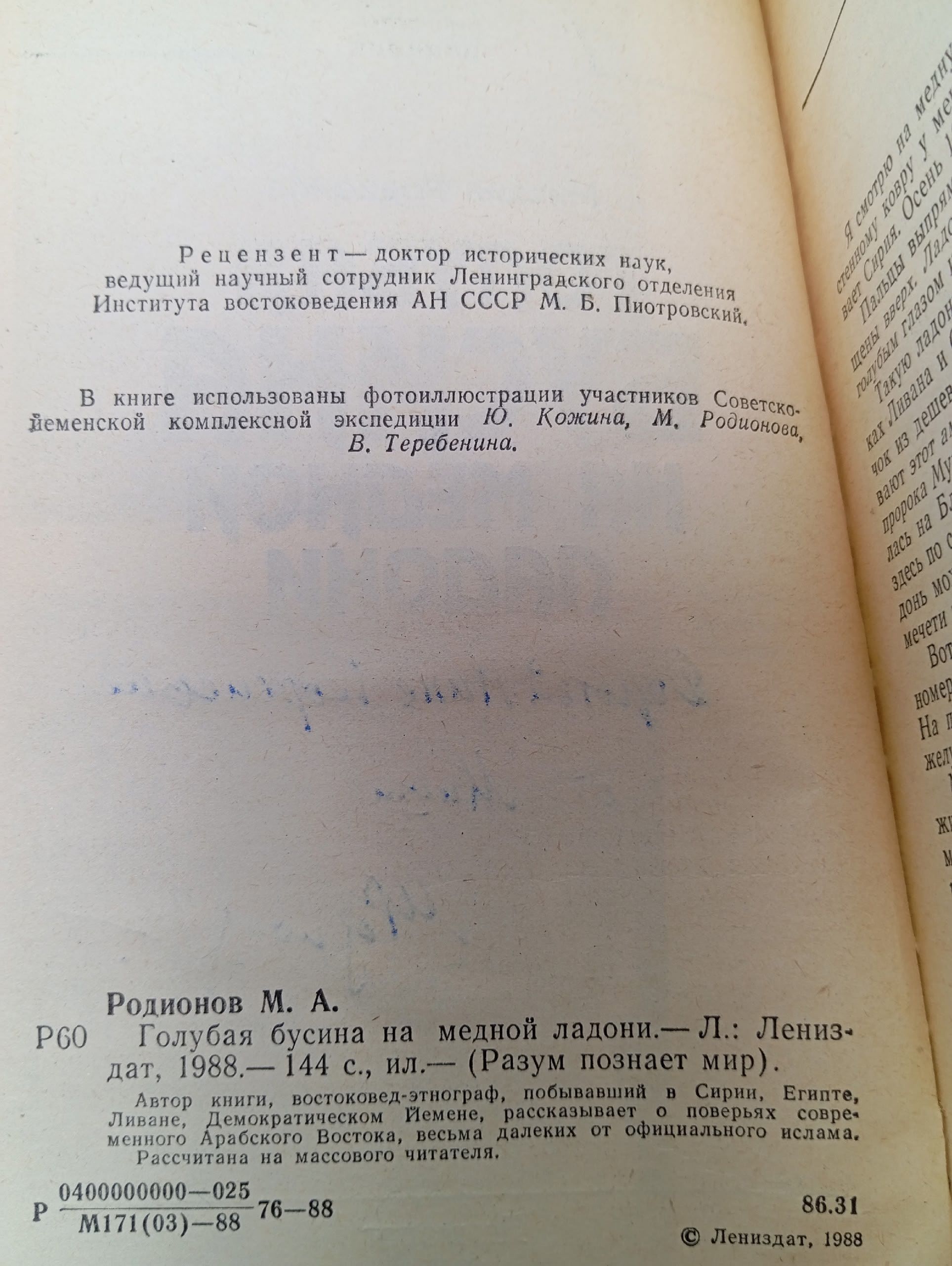 Голубая бусина на медной ладони Родионов Михаил Анатольевич