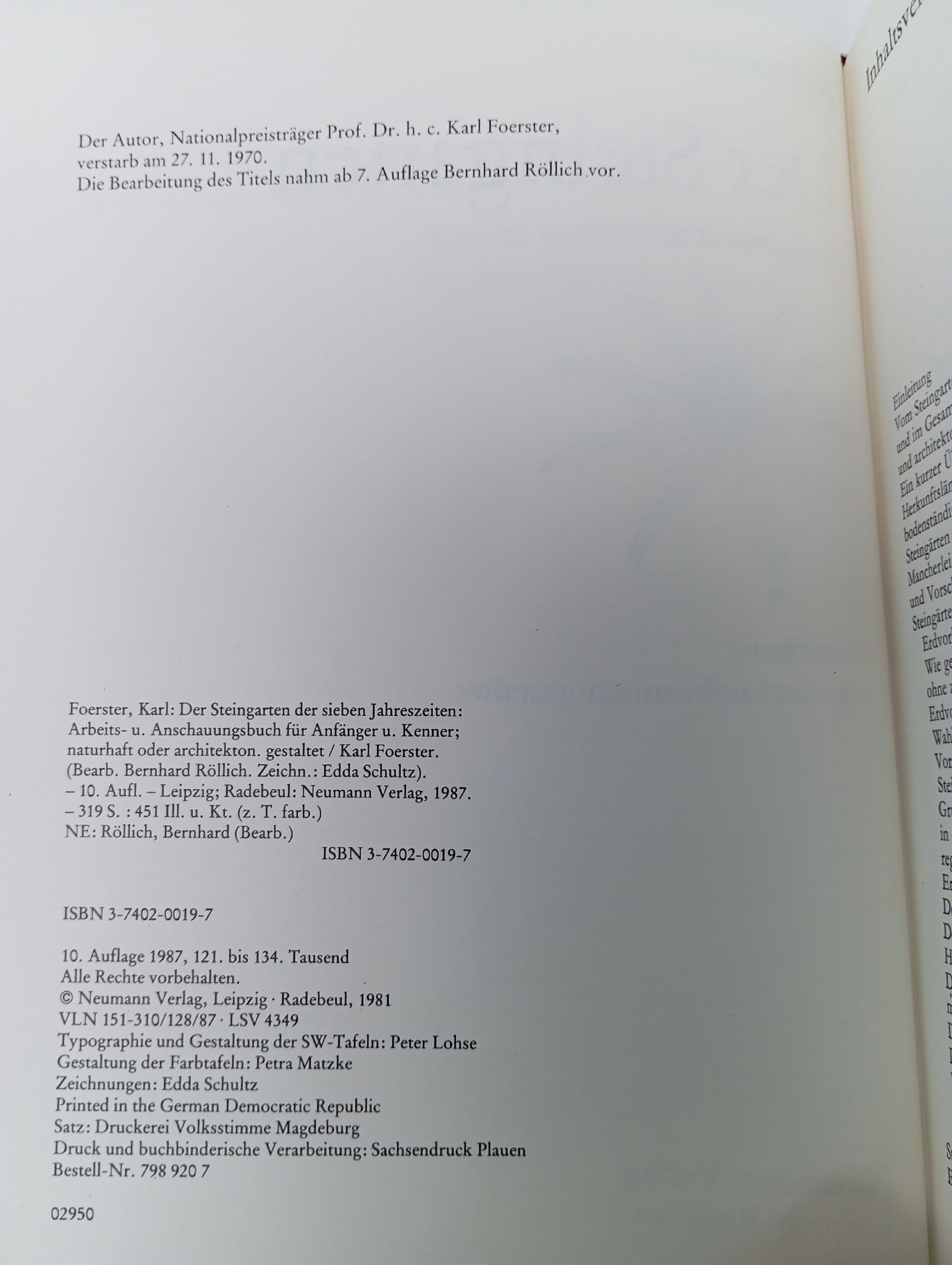 der steingarten der sieben jahreszeiten Книга б/у