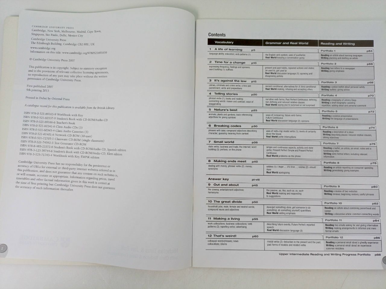 face2face Upper Intermediate Workbook with Key