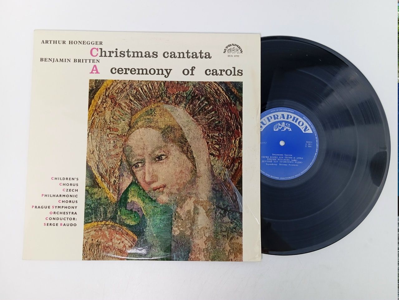 Обложка: Arthur Honegger, B. Britten / S. Baudo - Christmas Cantata. Виниловая пластинка