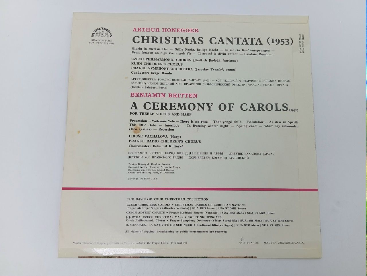 Arthur Honegger, B. Britten / S. Baudo - Christmas Cantata. Виниловая пластинка