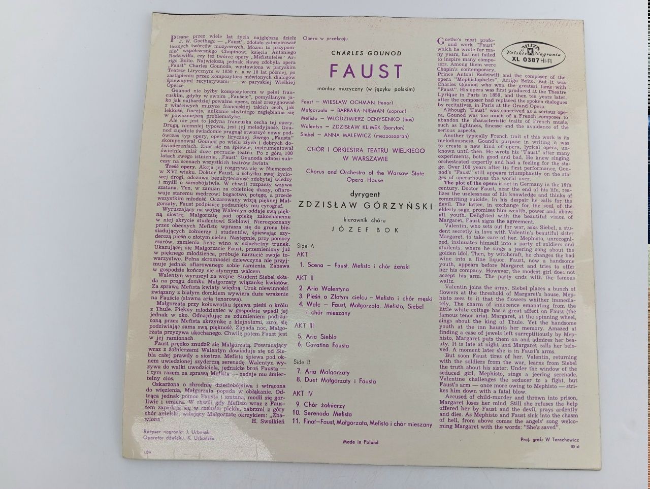 Faust - Opera W Przekroju. Виниловая пластинка