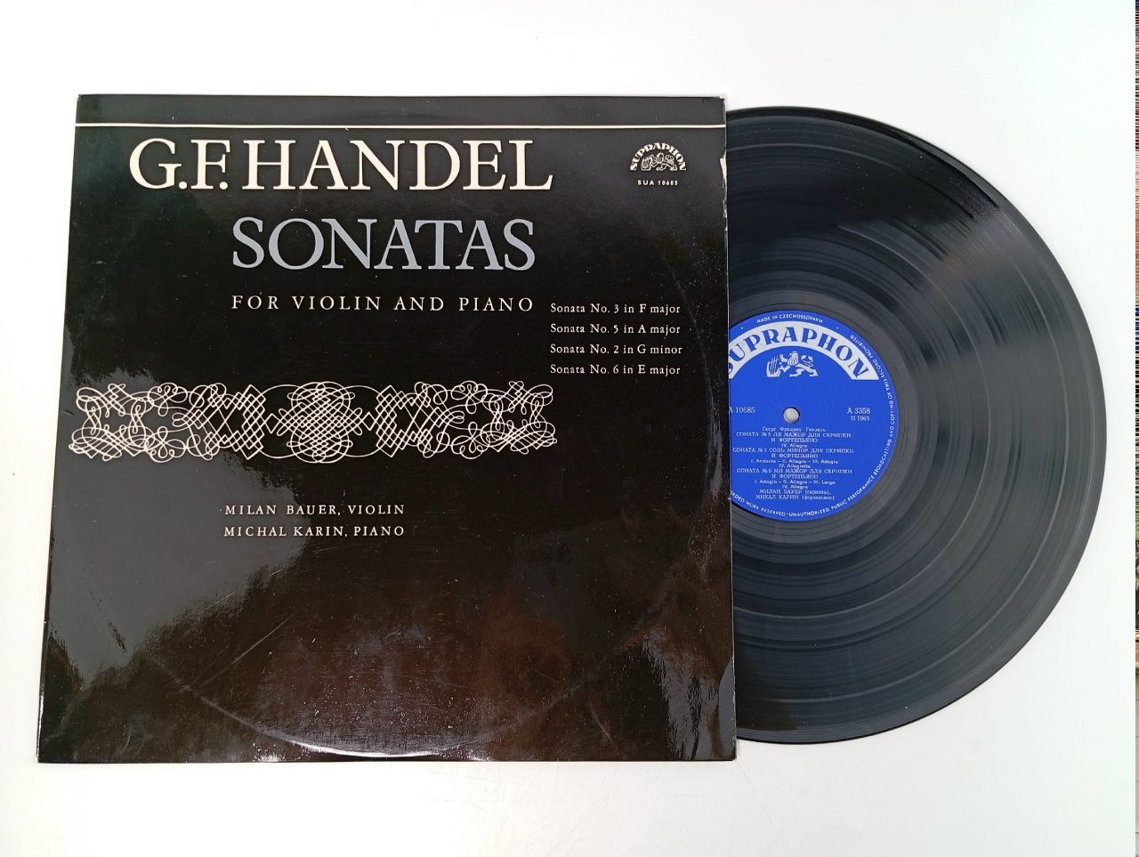 Обложка: G.F. Handel Michal Karin, Milan Bauer Sonatas For Violin And Piano/виниловая пластинка