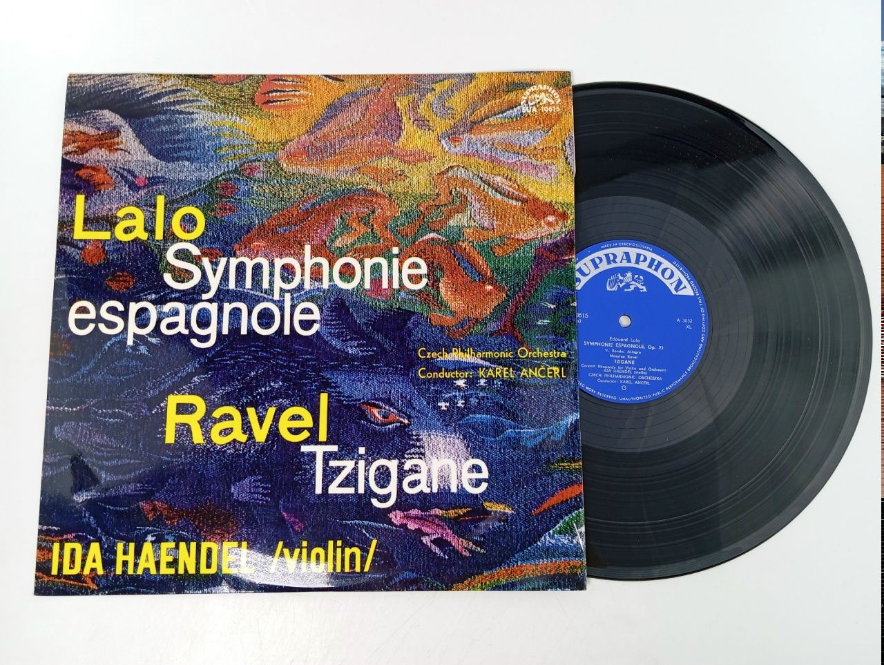 Обложка: LALO - Symphonie espagnole. RAVEL - Tzigane. Supraphone. Виниловая пластинка