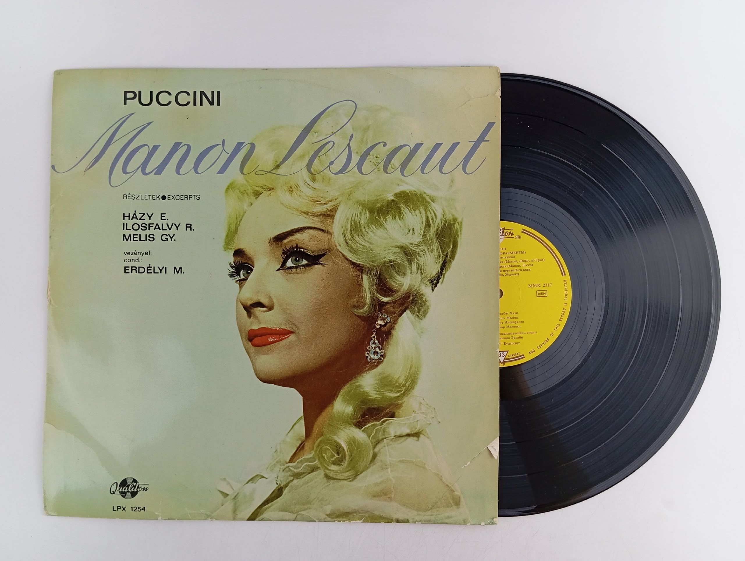 Обложка: Пластинка виниловая Puccini - Manon Lescaut