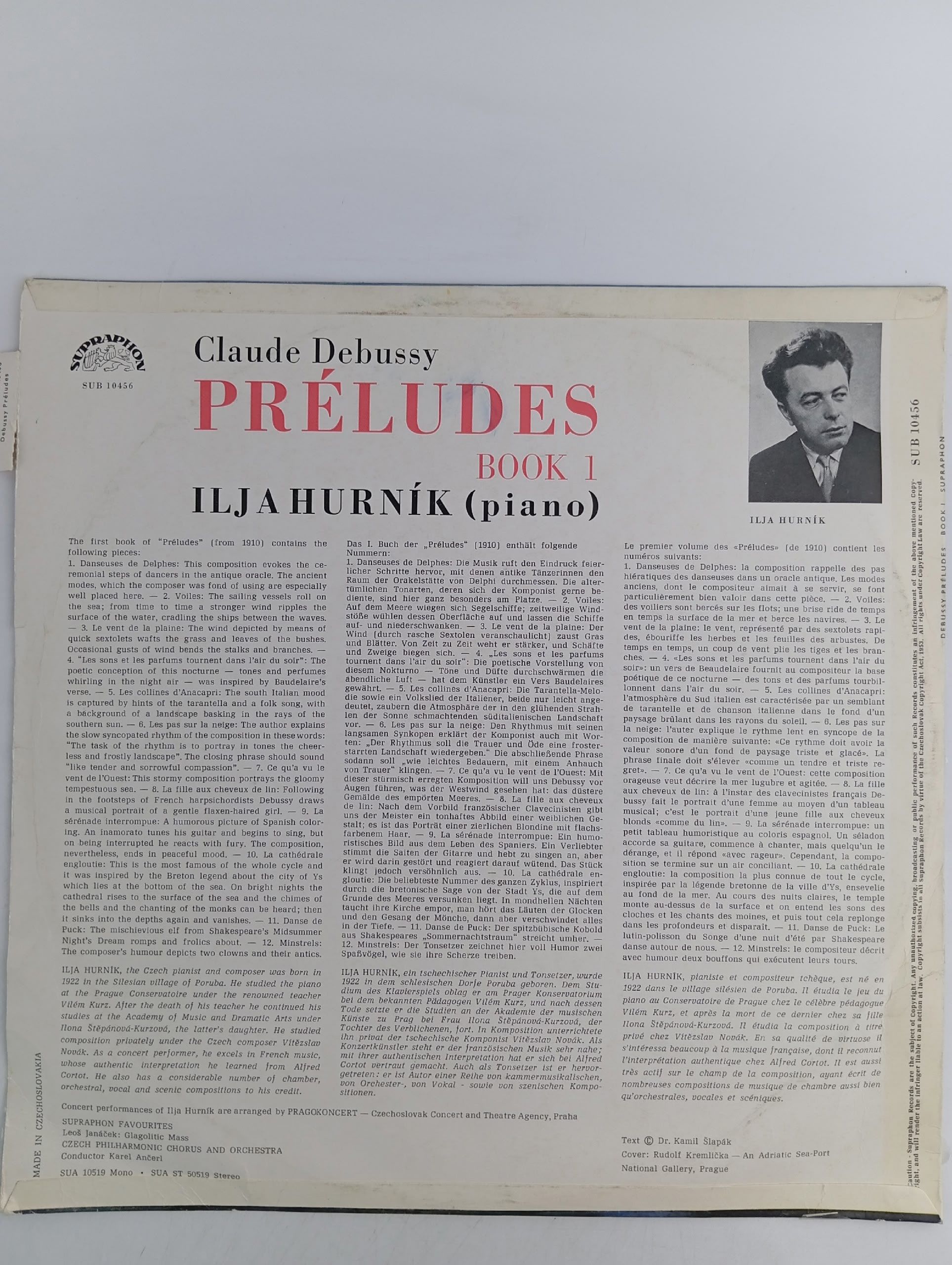 Виниловая пластинка Debussy - Ilja Hurnik. Preludes (Book 1)