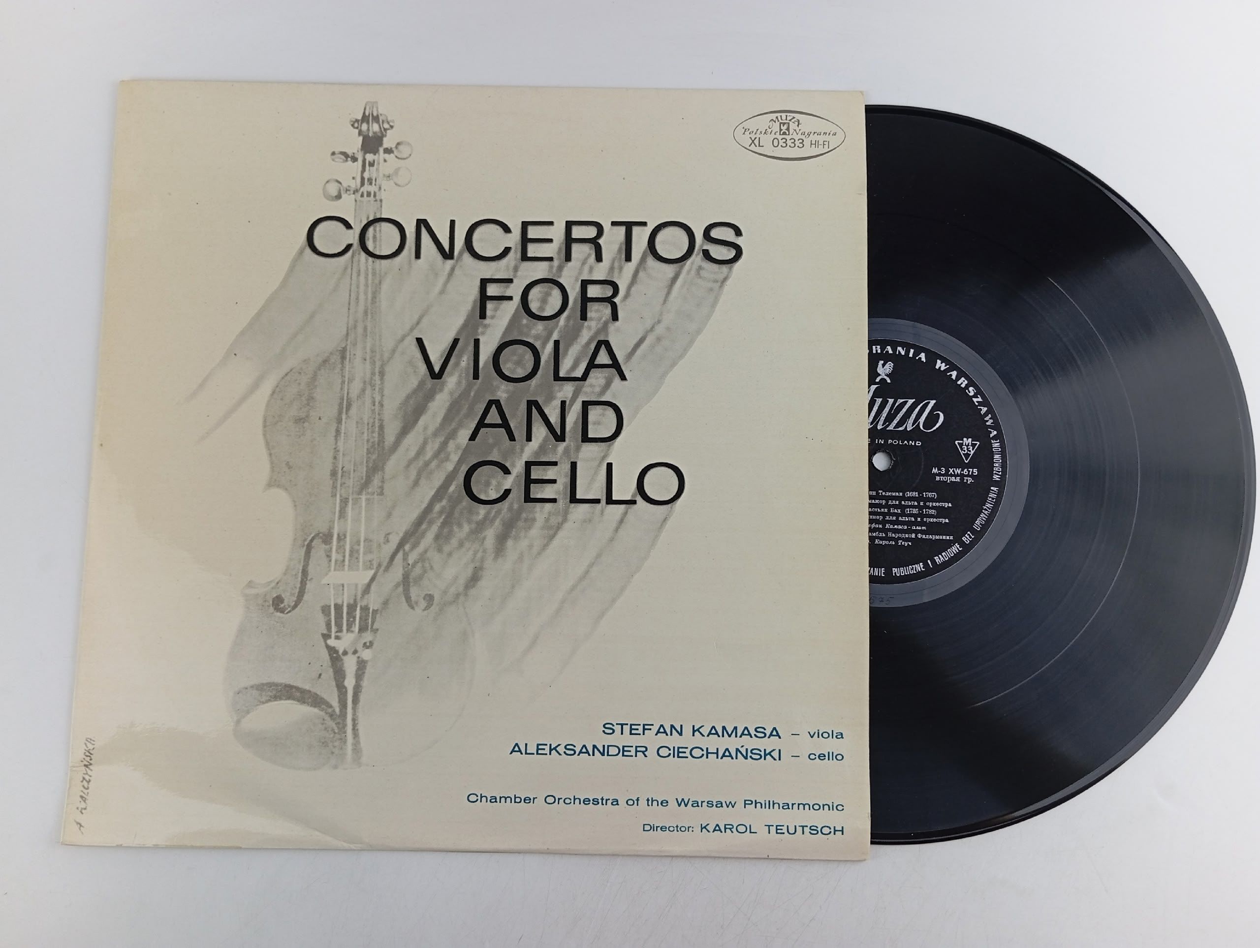 Обложка: Пластинка виниловая Stefan Kamasa - Concertos for viola and chello