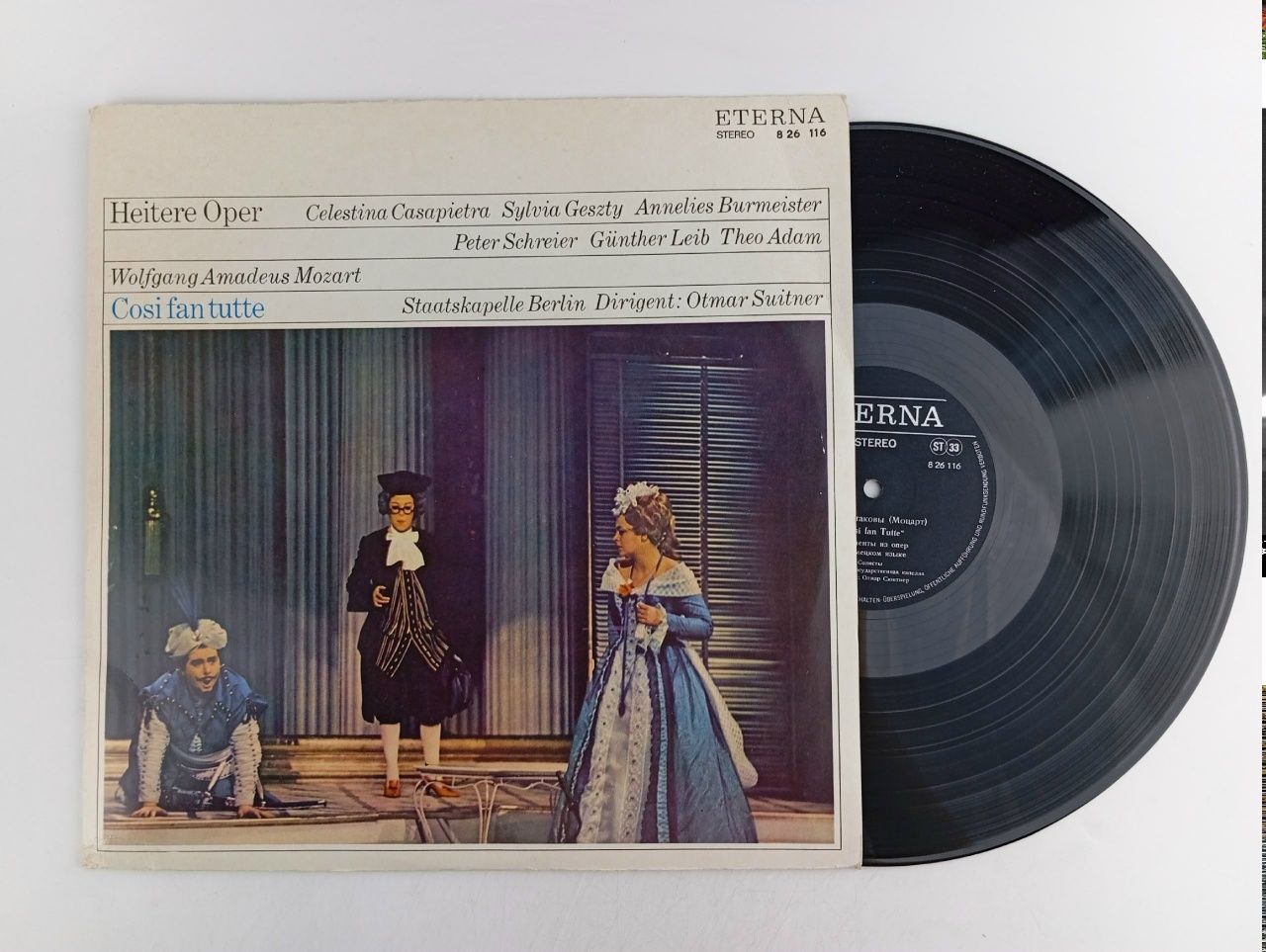 Обложка: Mozart. Otmar Suitner. Celestina Casapietra. Cosi fan tutte. Виниловая пластинка