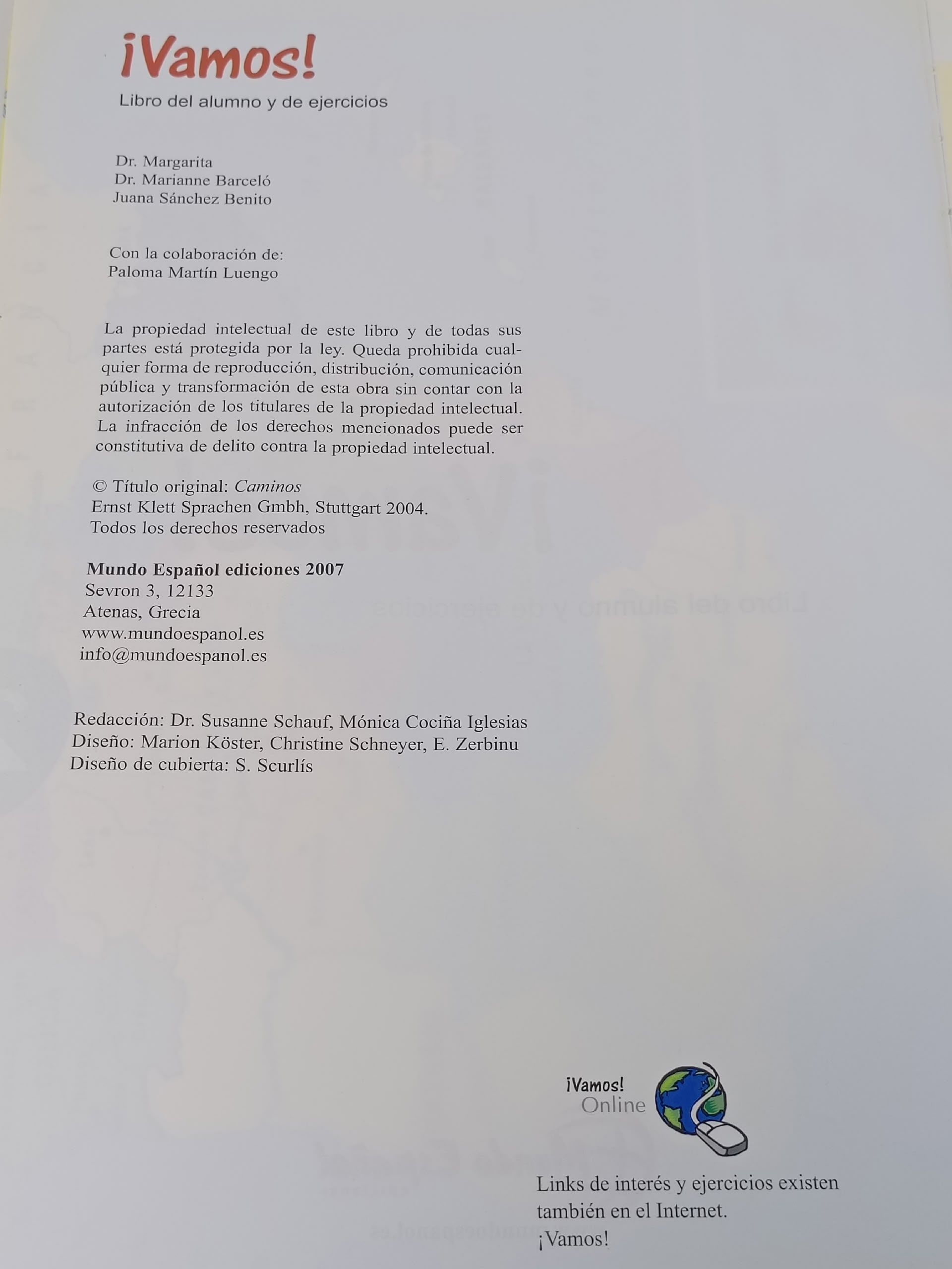 Vamos! 2 Libro del alumno y de ejercicios.