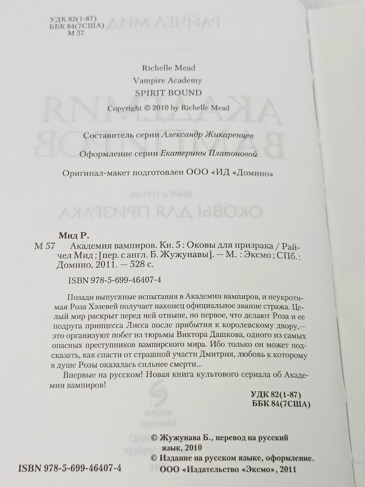 Академия вампиров. Книга 5. Оковы для призрака Мид Райчел