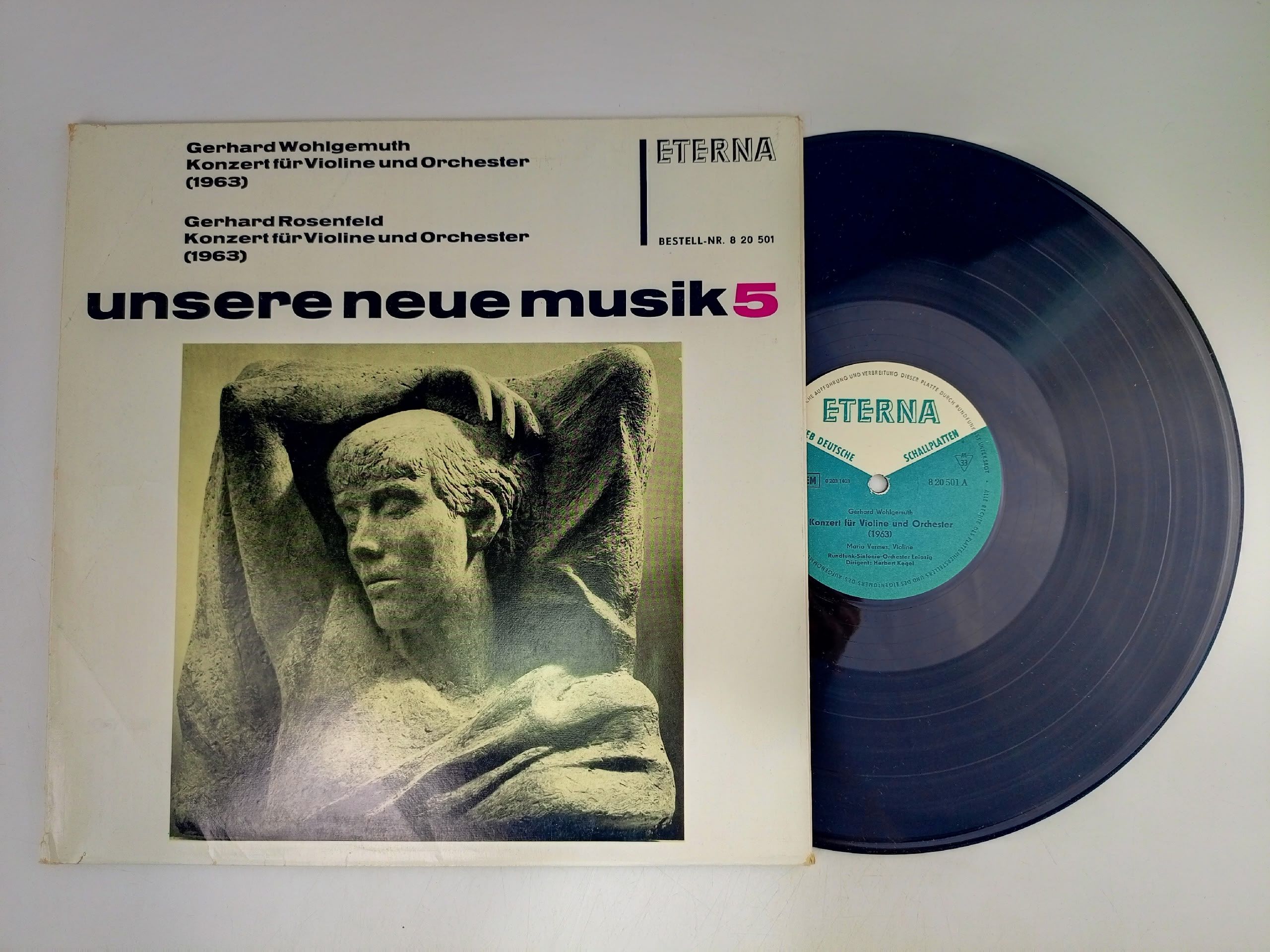 Обложка: Виниловая пластинка Gerhard Wohlgemuth / Gerhard Rosenfeld Konzert Fr Violine Und Orchester / Unsere neue musik 5