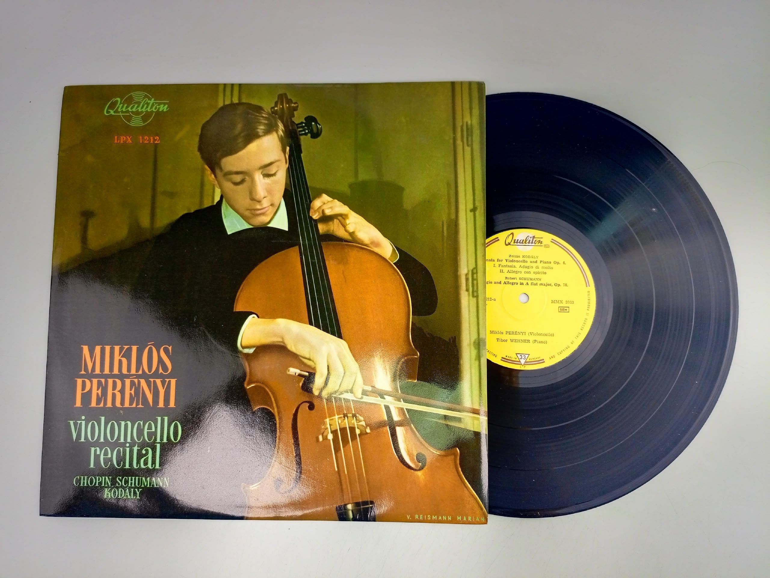 Обложка: Виниловая пластинка Mikls Pernyi-Chopin / Schumann / Kodly Violoncello Recital
