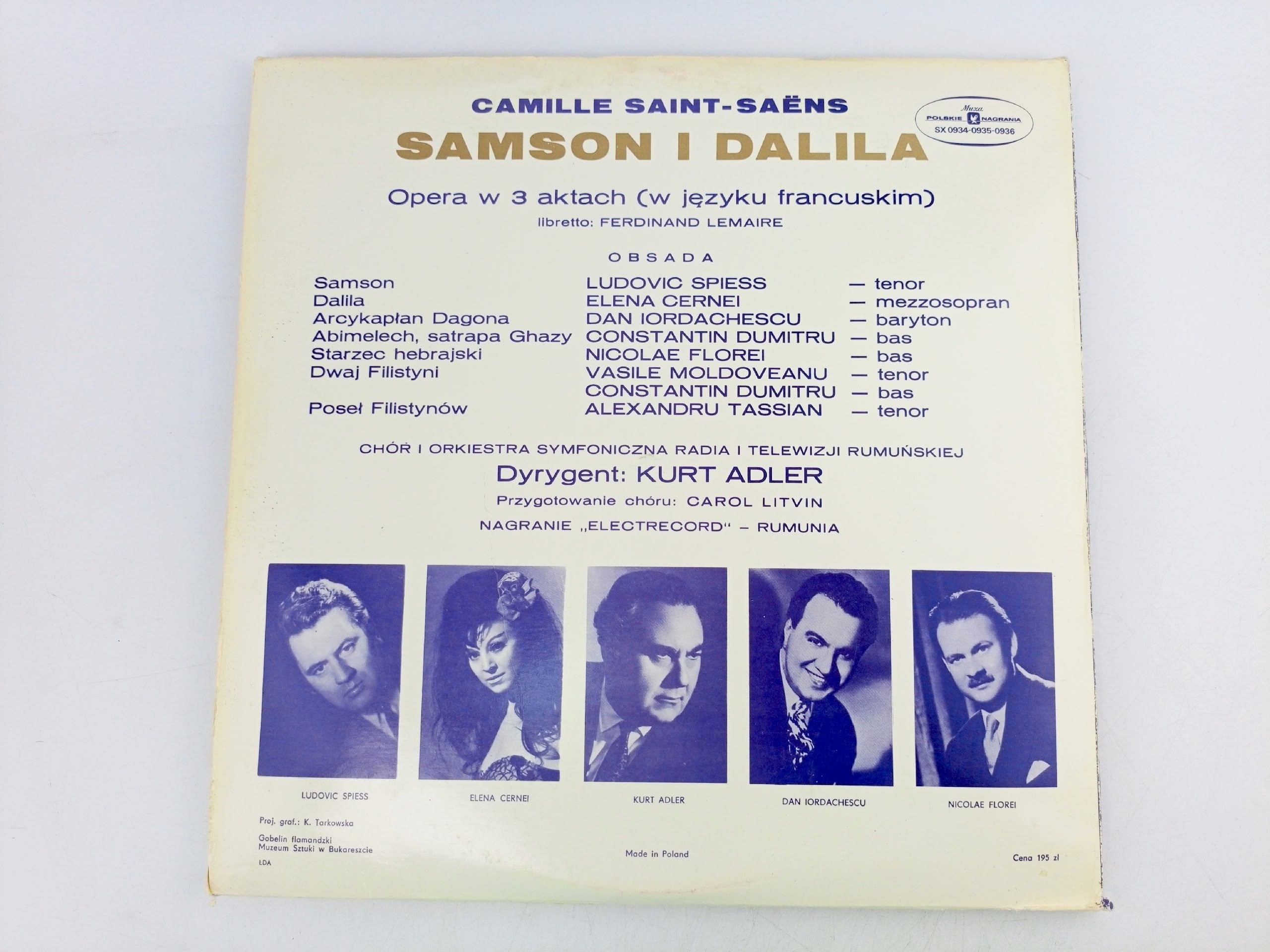 Виниловая пластинка Camille Saint-Sans Samson I Dalila