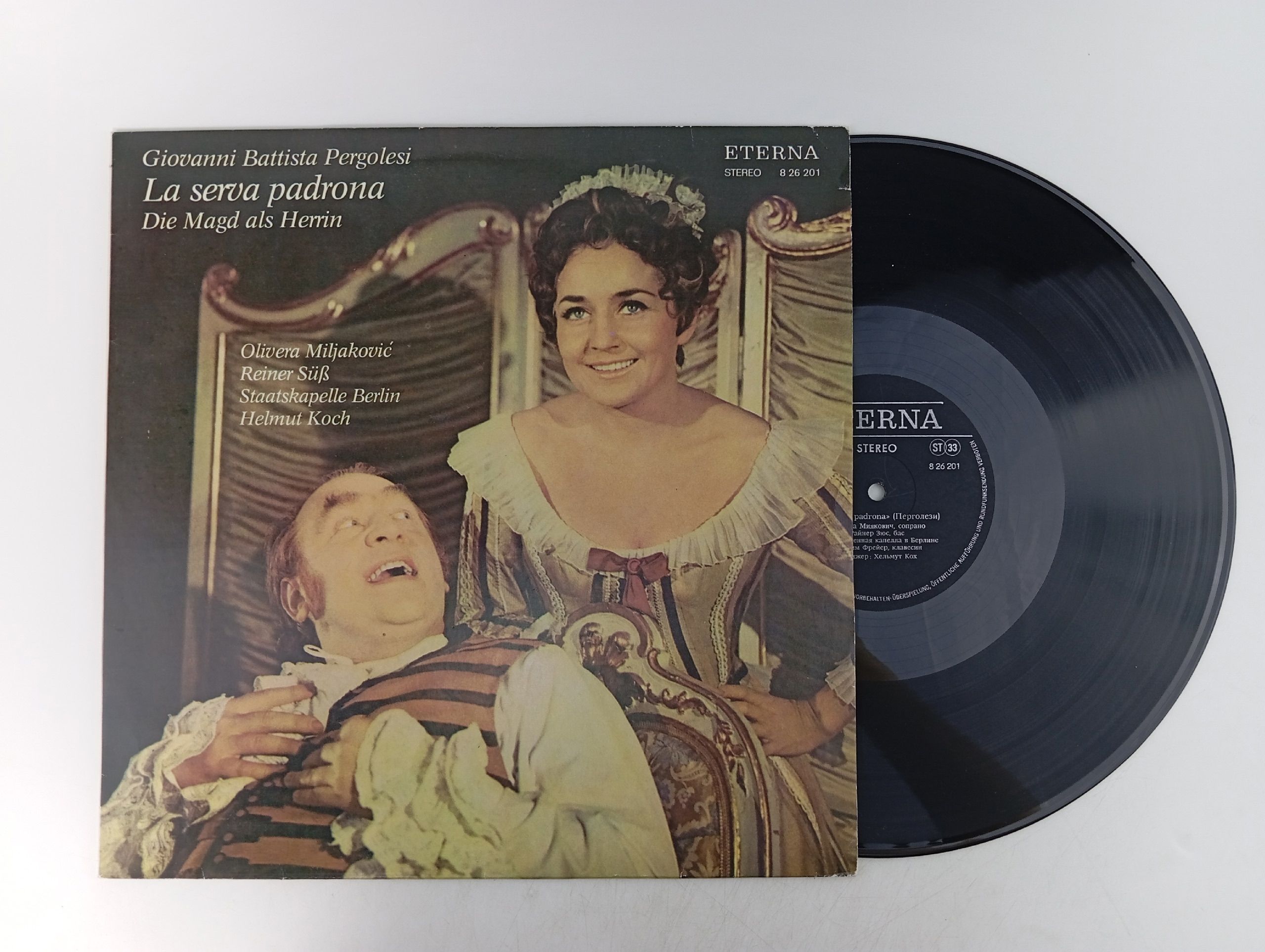 Обложка: Пластинка виниловая Giovanni Battista Pergolesi La Serva Padrona