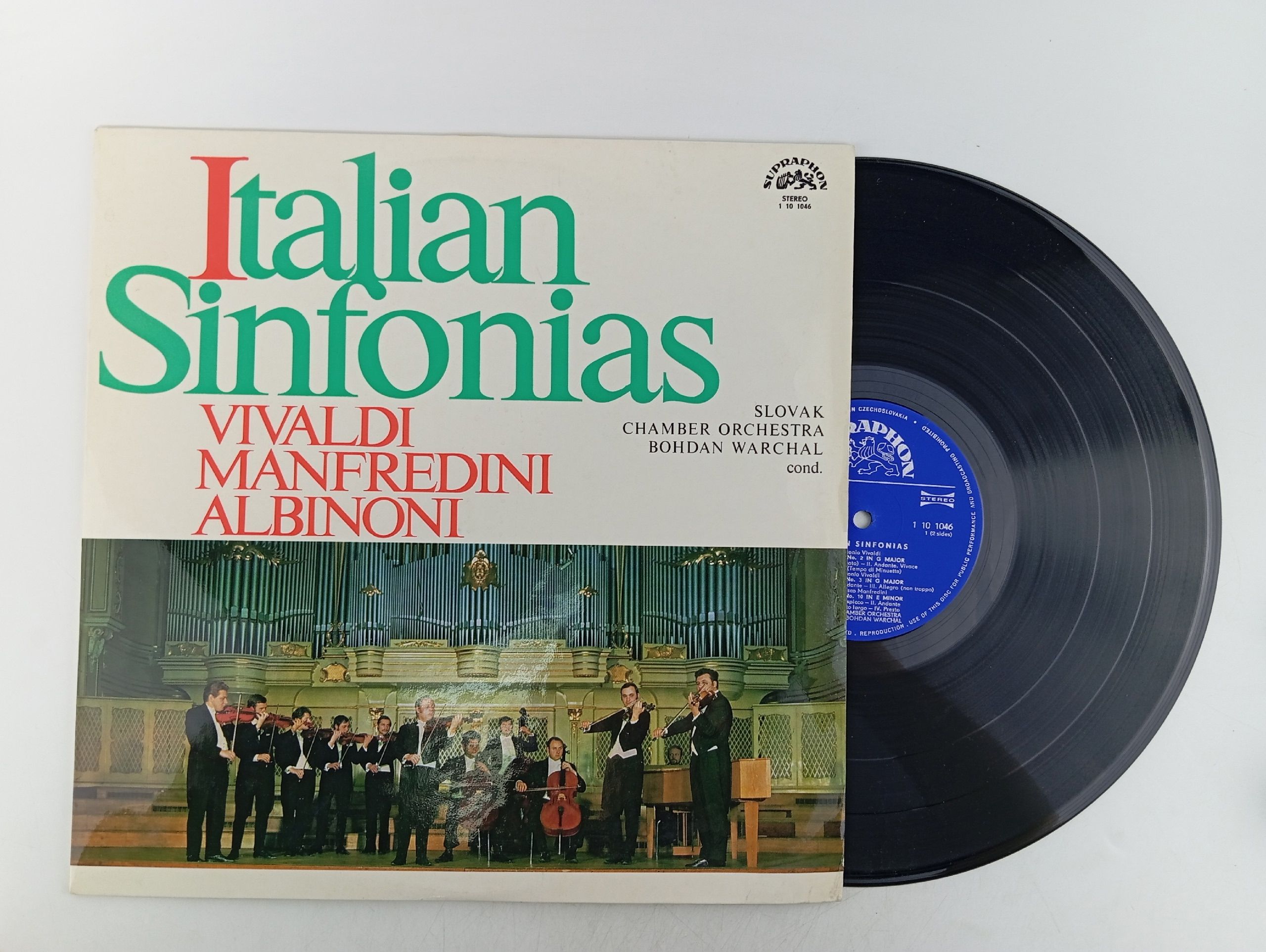 Обложка: Виниловая пластинка Vivaldi, Manfredini, Albinoni, Slovak Chamber Orchestra, Bohdan Warchal Italian Sinfonias