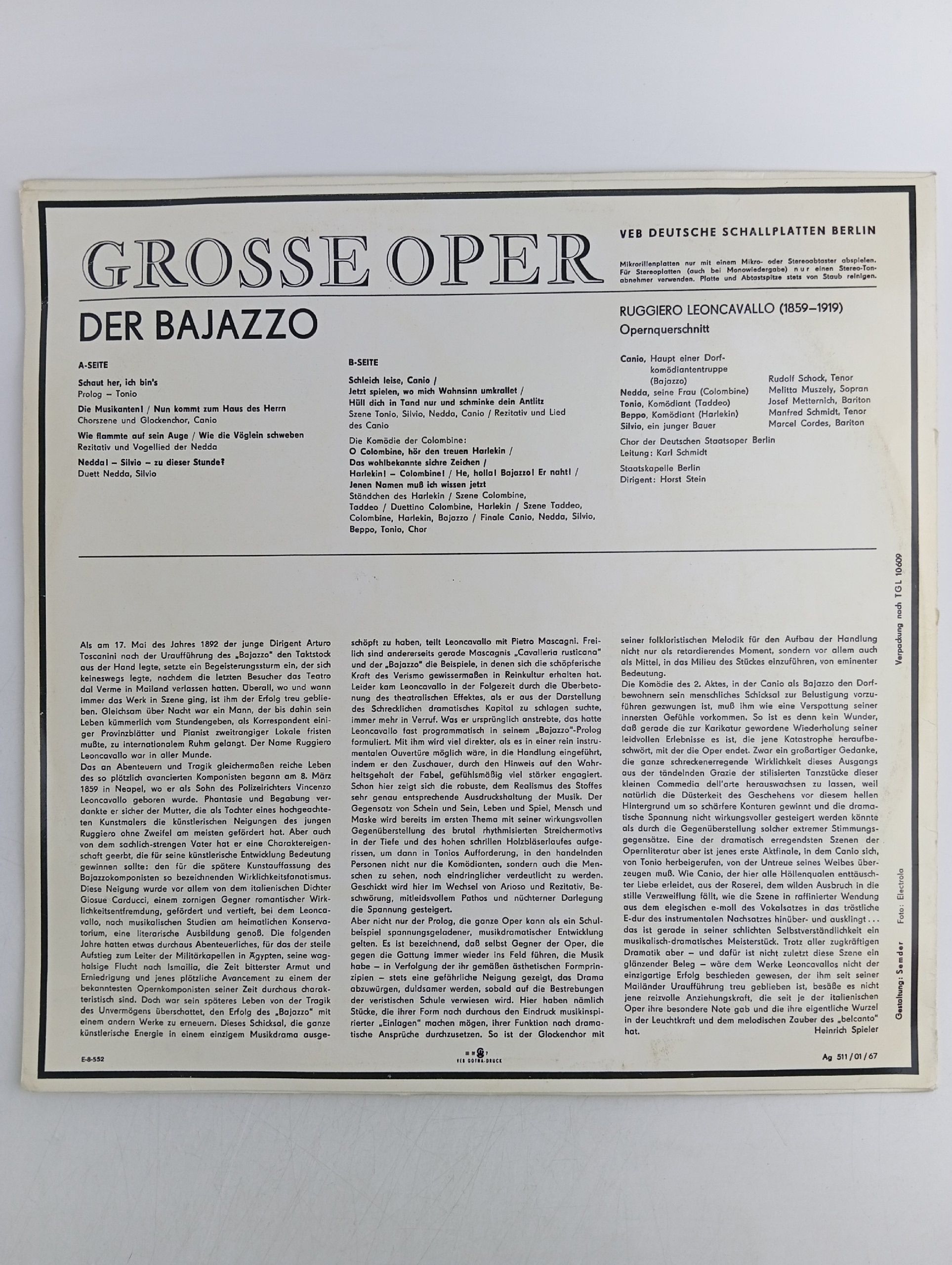 R. Leoncavallo - Der Bajazzo (фрагменты из оперы)
