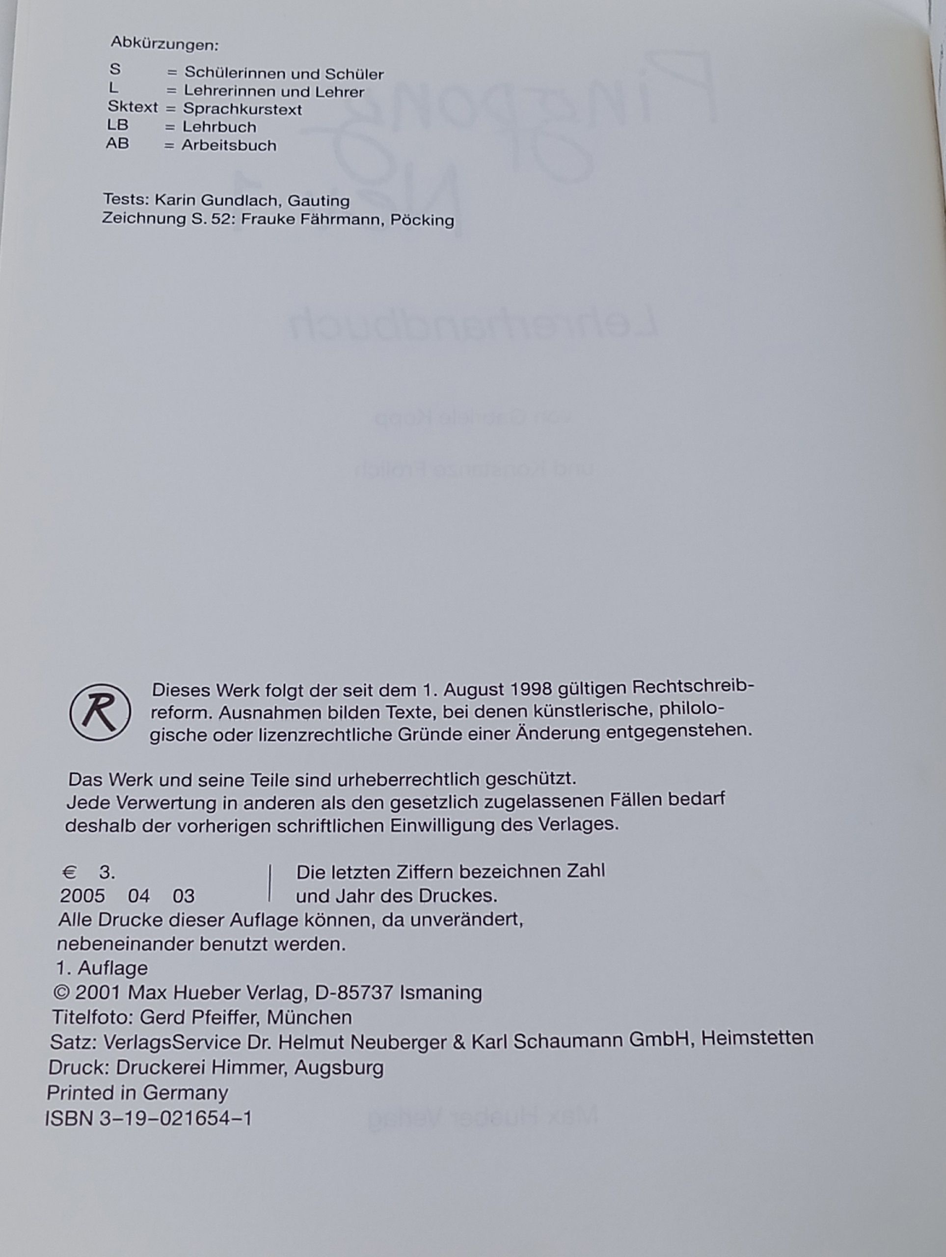 Pingpong Neu 1: Lehrerhandbuch