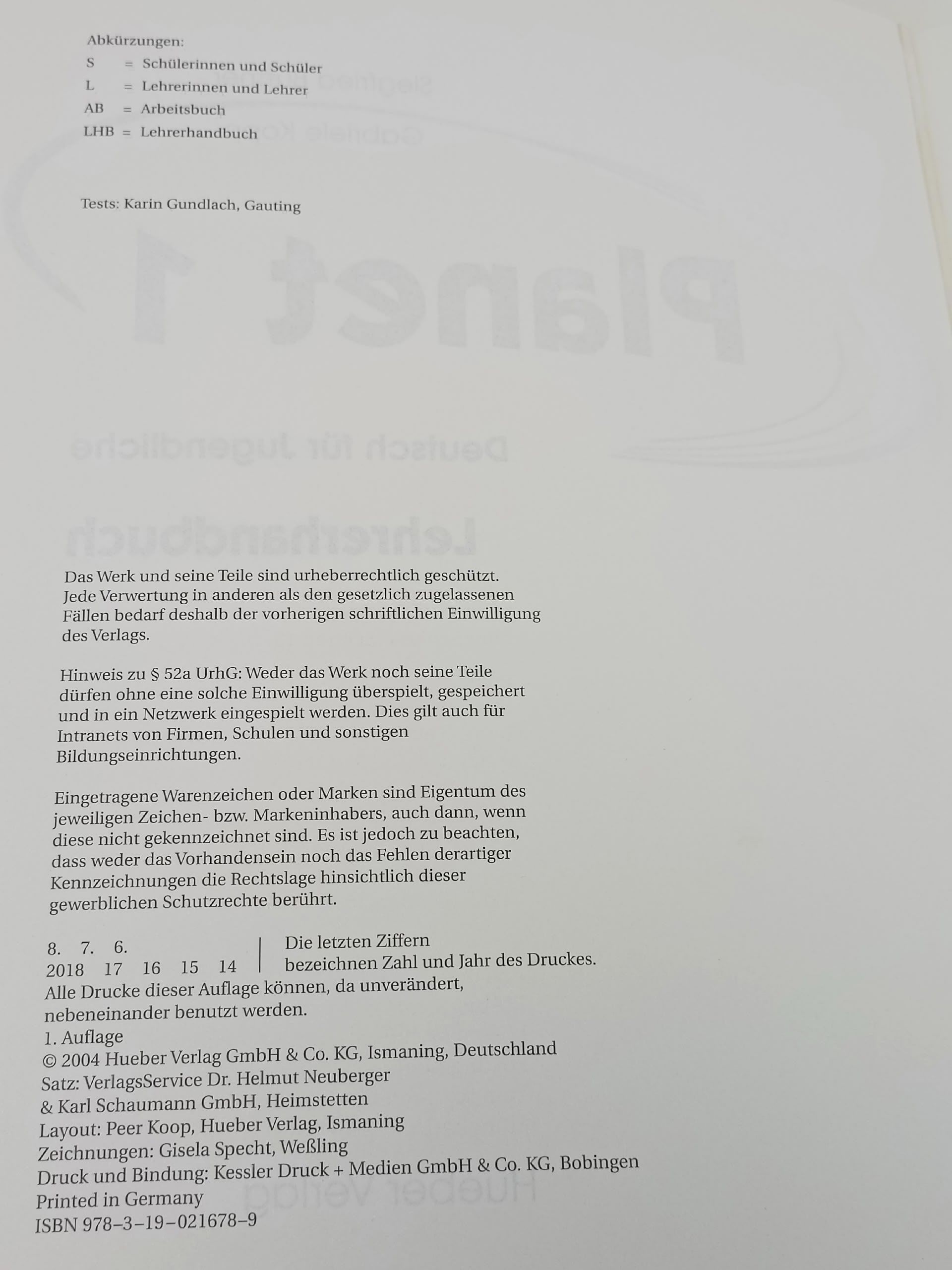 Planet 1: Deutsch fur Jugendliche