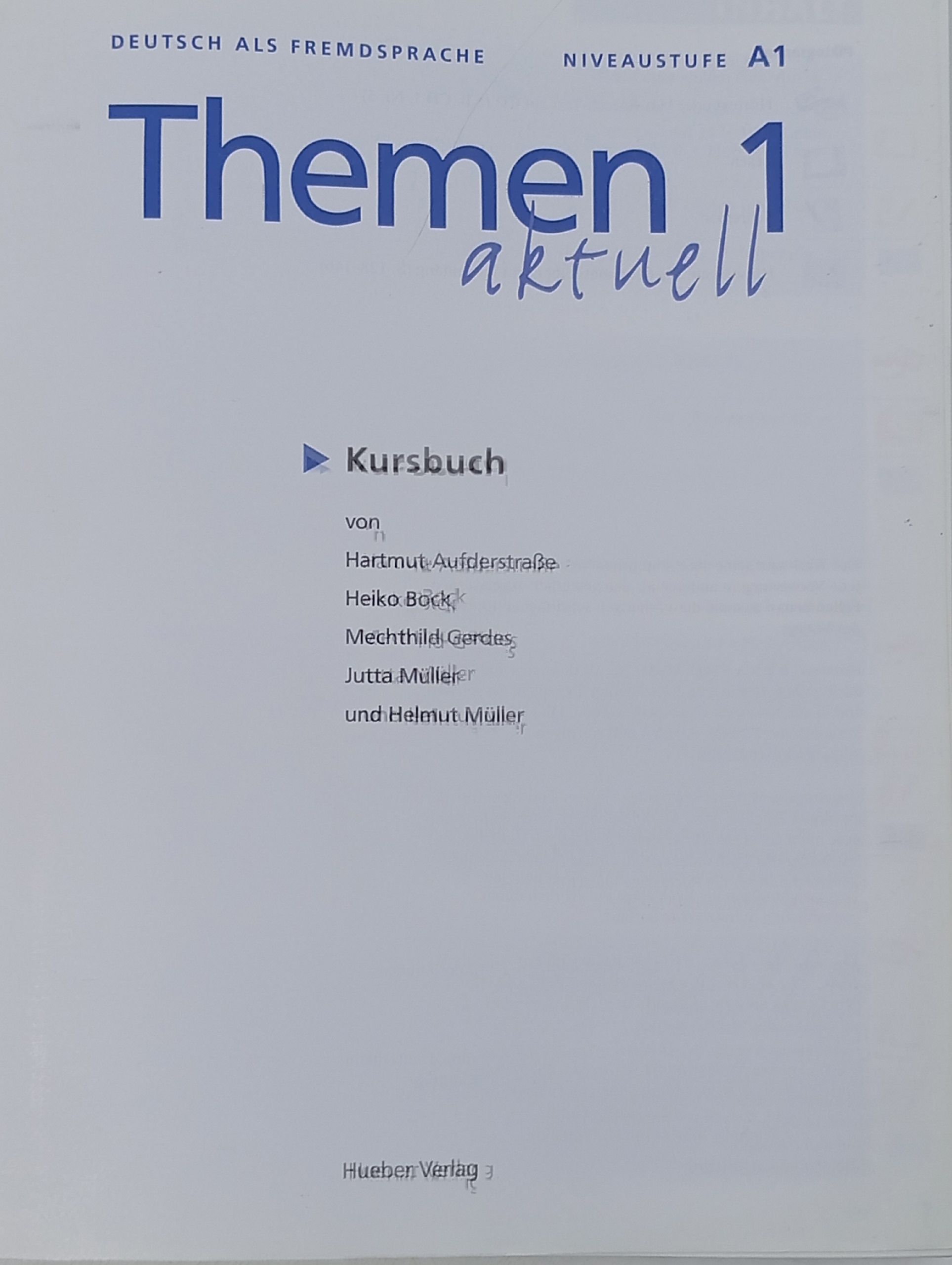 Themen aktuell 1 (уровень A1)