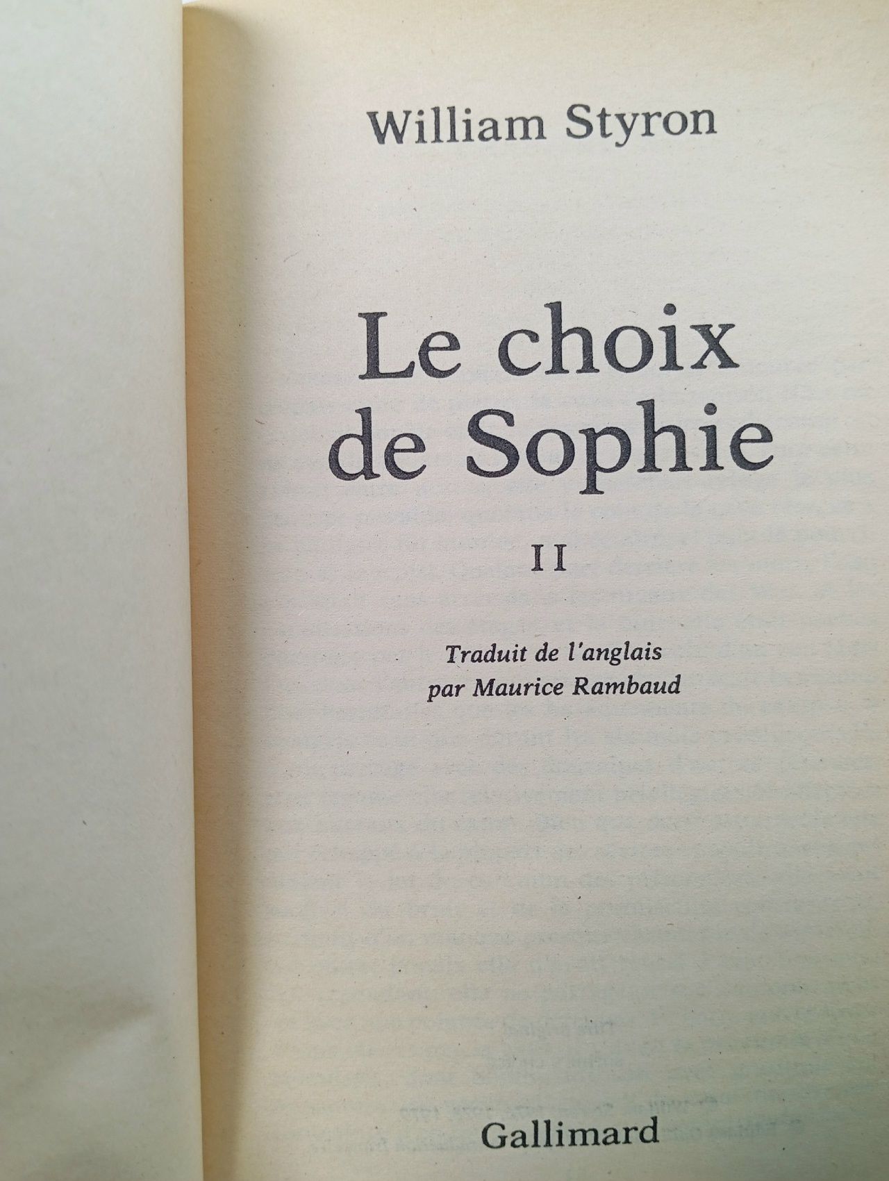 Le choix de Sophie II