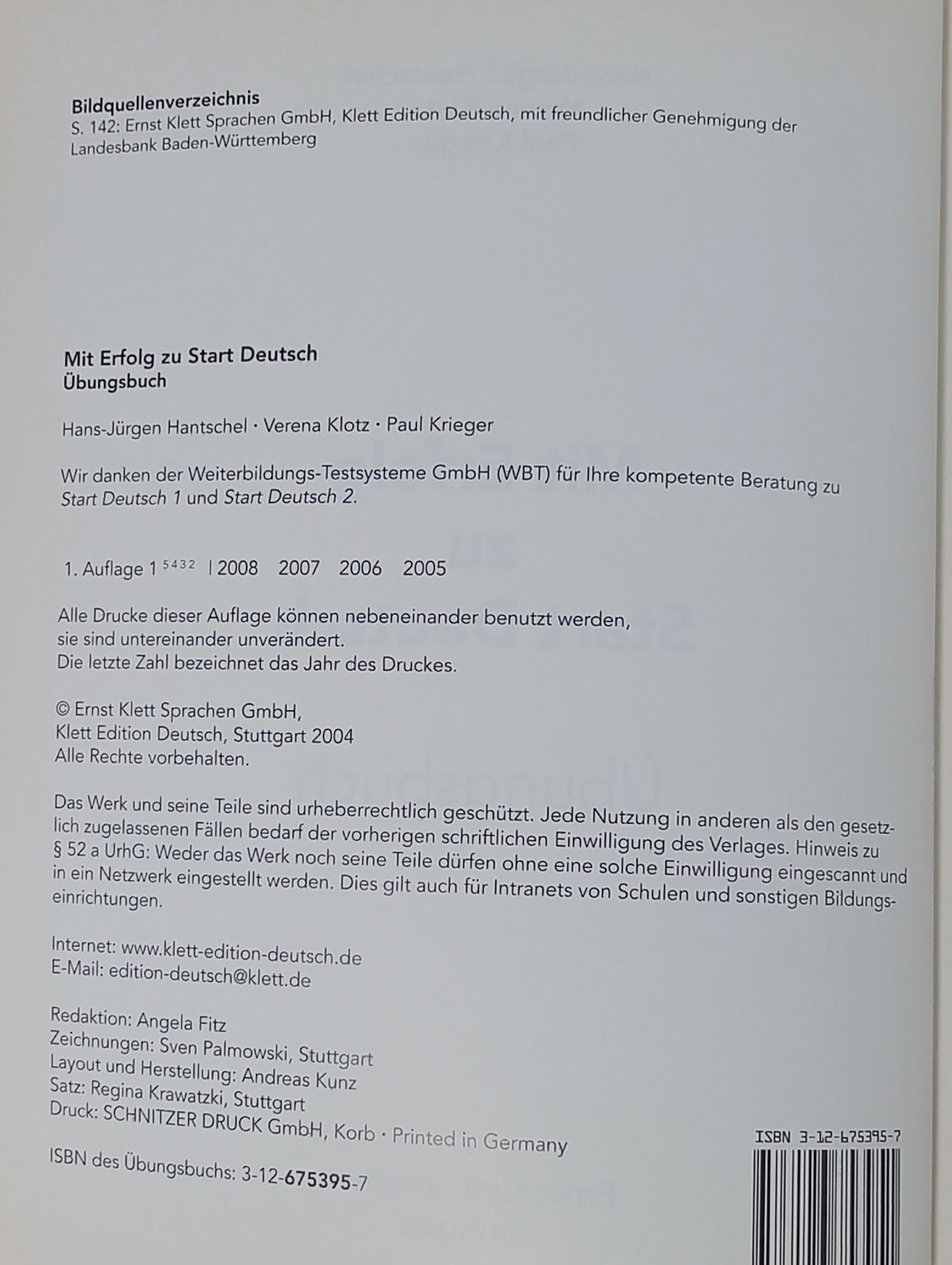 Mit Erfolg zu Start Deutsch: Ubungsbuch