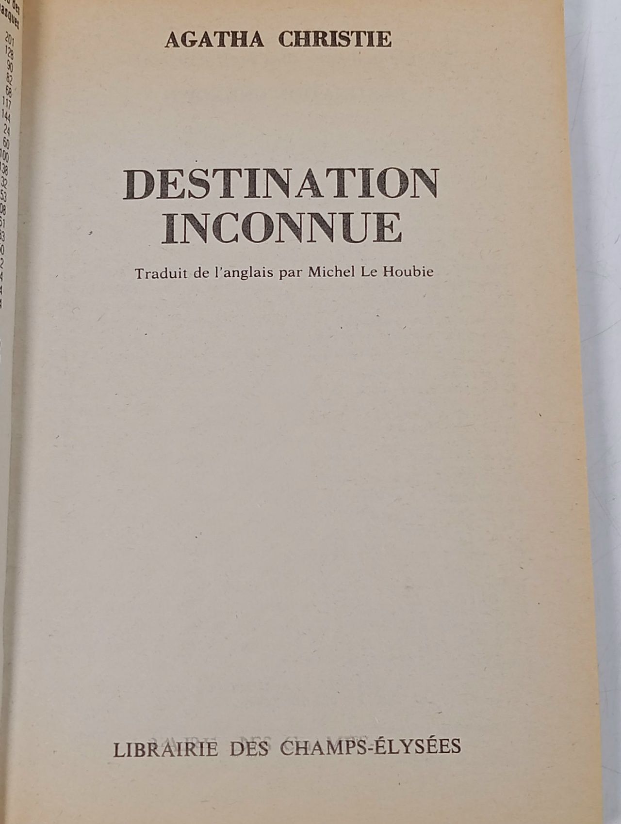 Destination inconnue