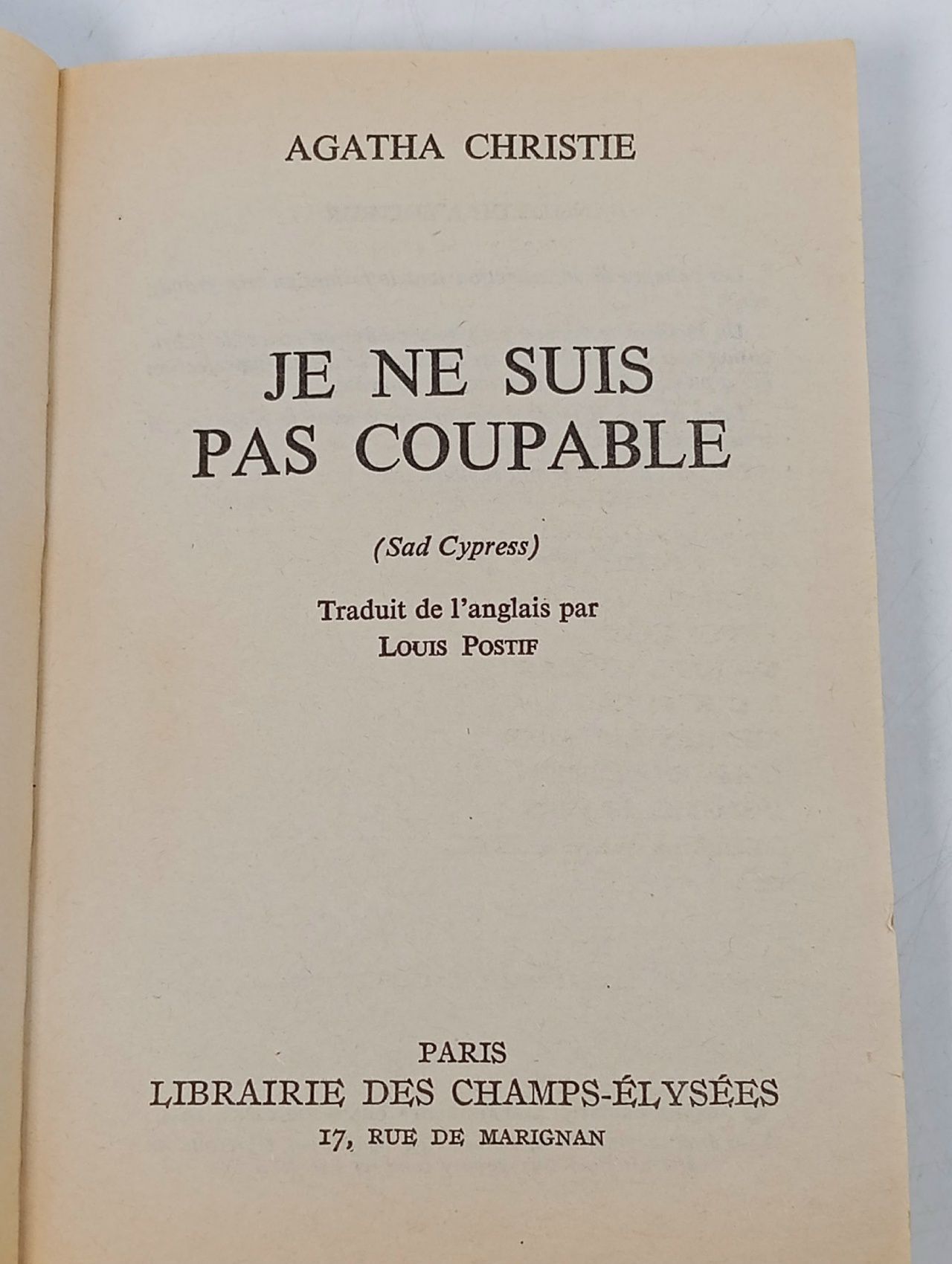 Je ne suis pas coupable