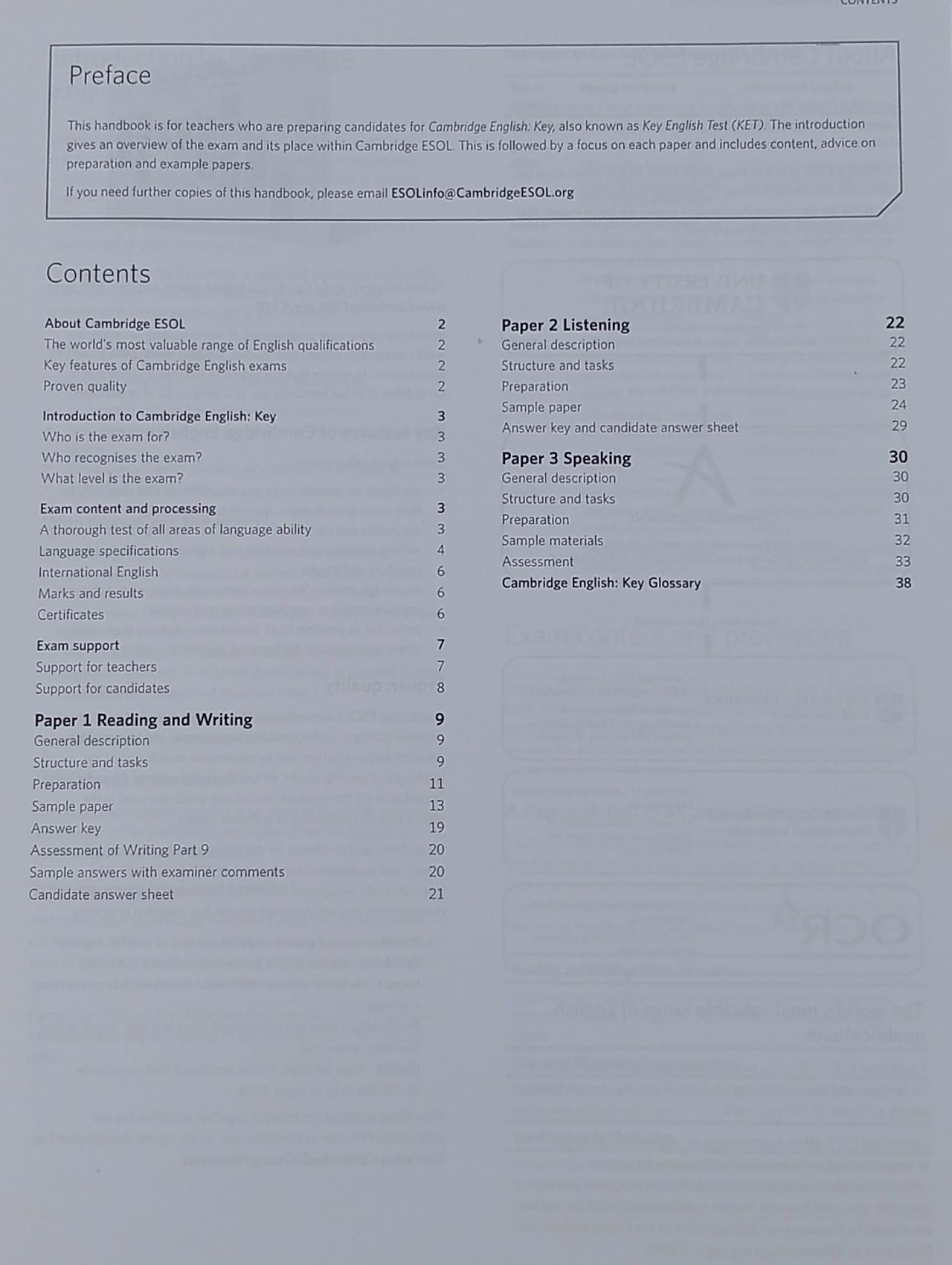 Cambridge English: Key (KET).Handbook for Teachers