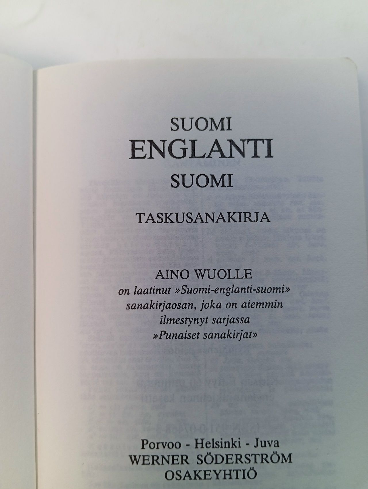 Suomi-englanti-suomi taskusanakirja