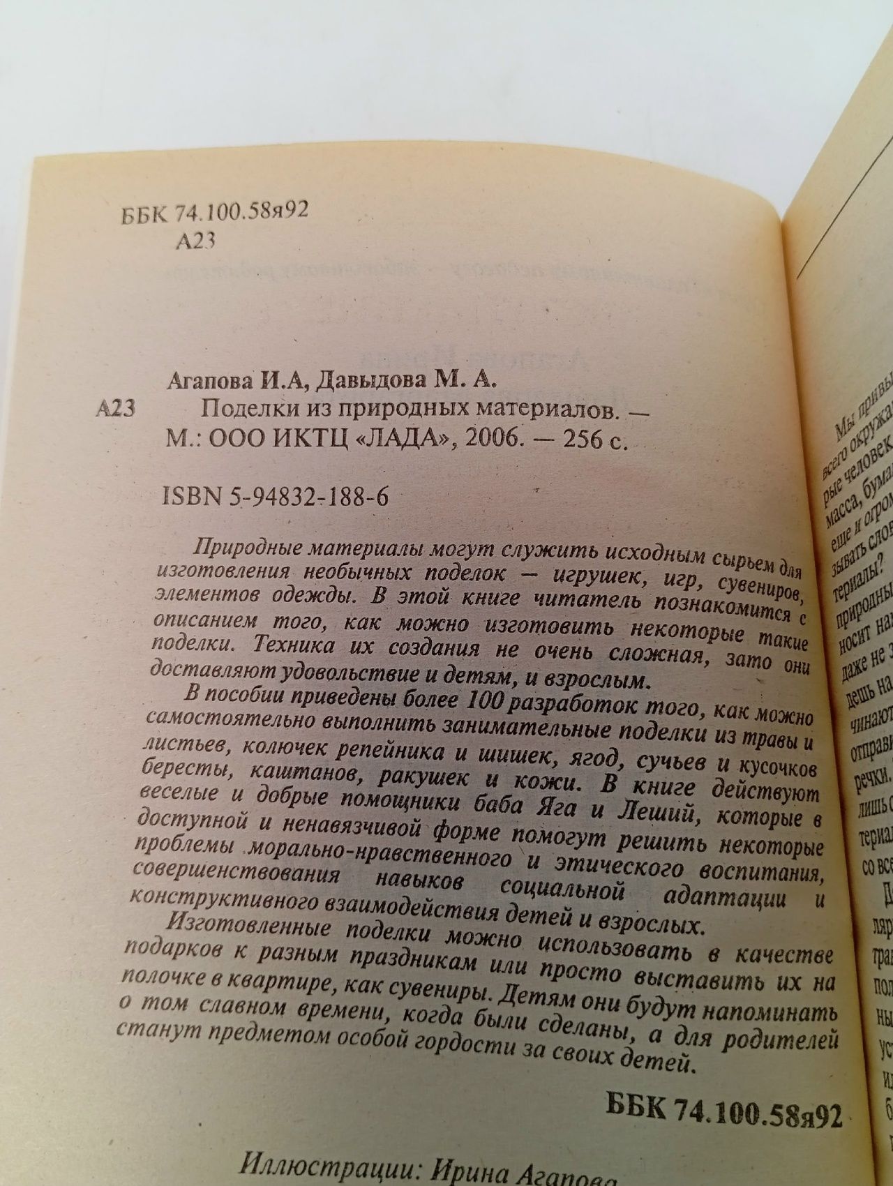 Поделки из природных материалов Агапова Ирина Анатольевна, Давыдова Маргарита Алексеевна