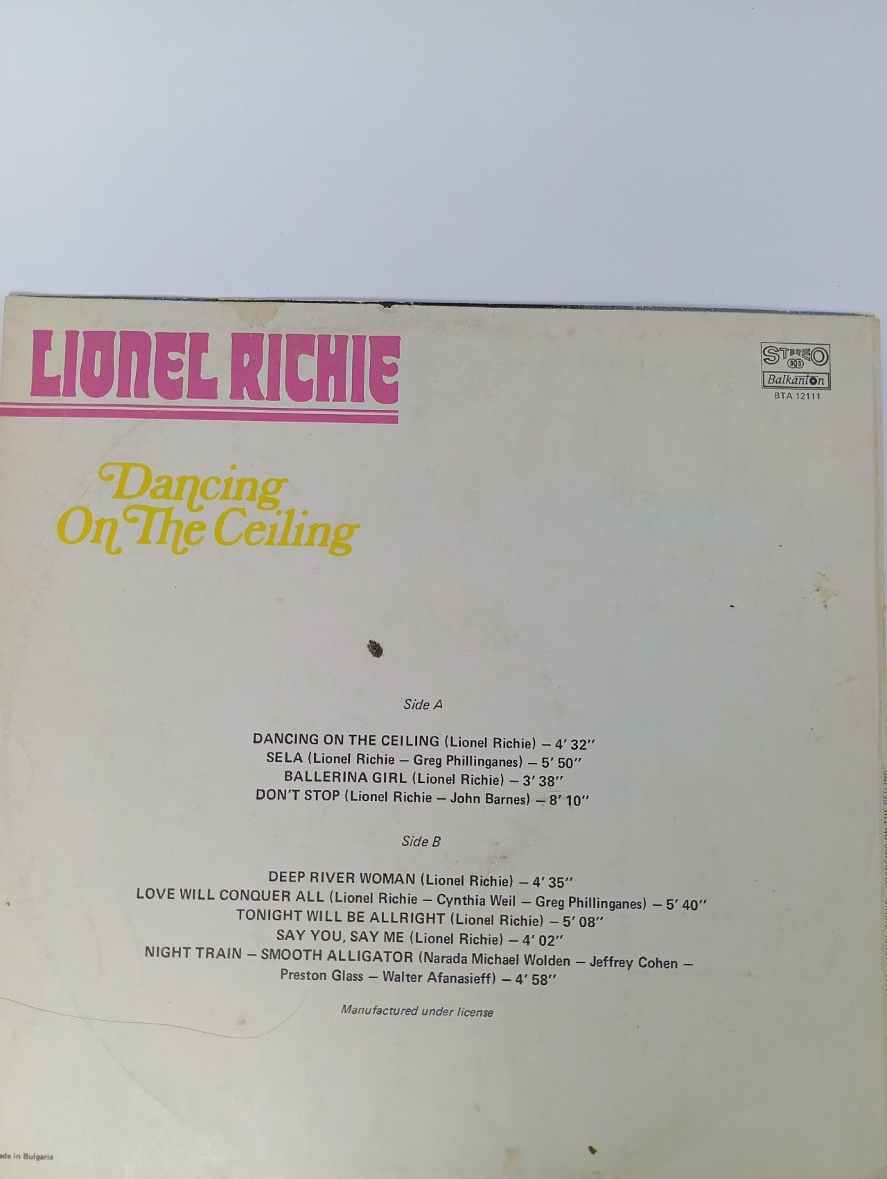 Пластинка виниловая пластинка Лайнел Ричи - Lionel Richie - Dancing on the Ceiling
