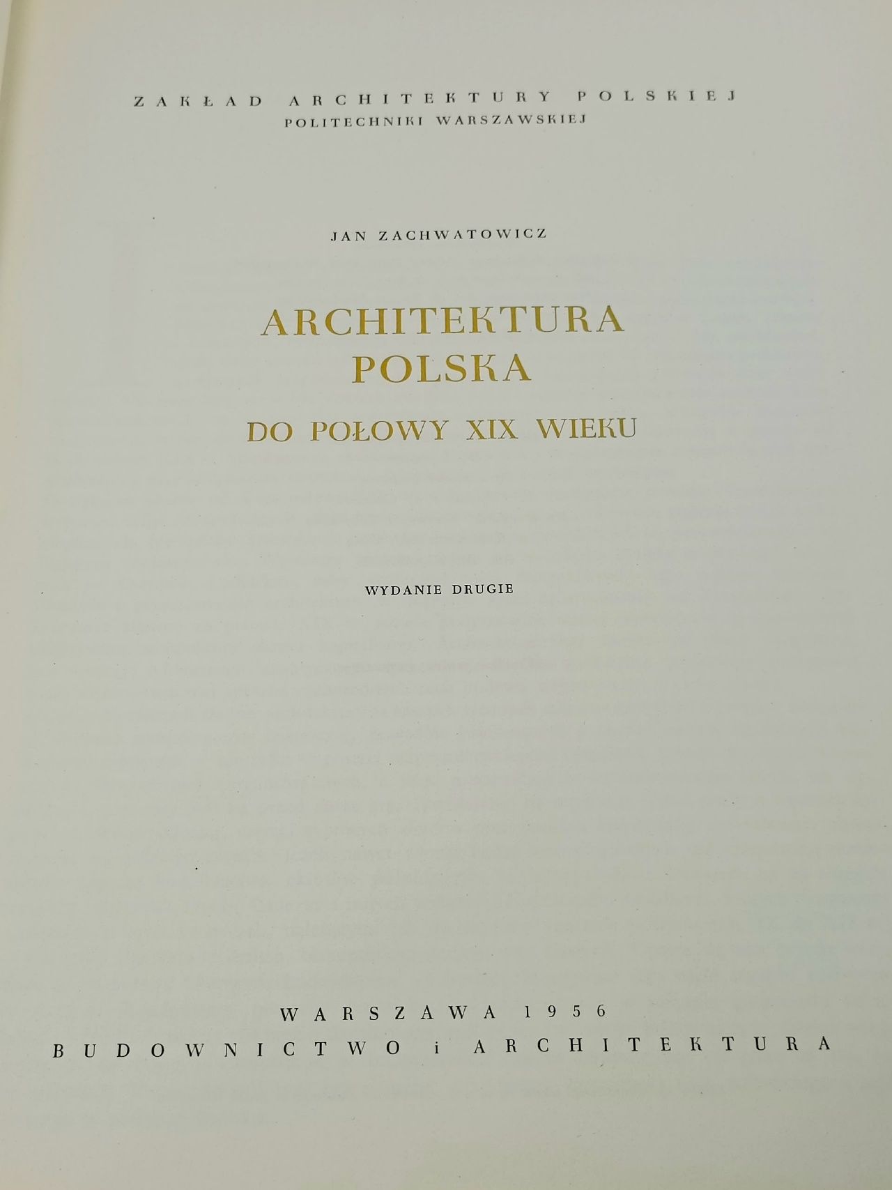Architektura Polska do poowy XIX wieku